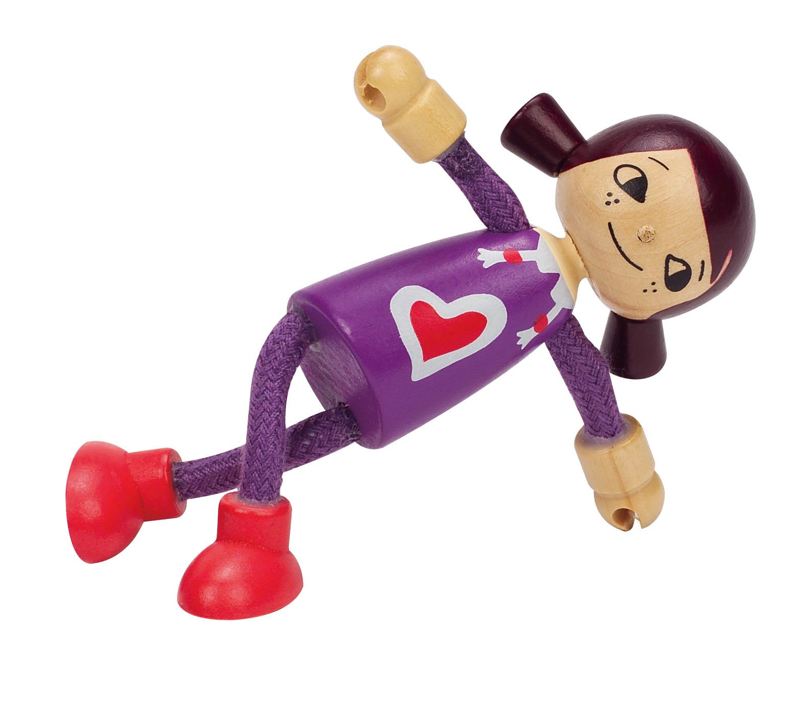 Hape Famiglia Moderna Bambola Legno Figlia Vestito Viola