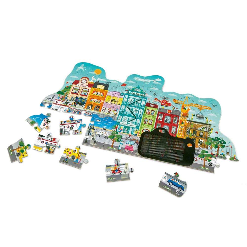 Hape City puzzle 49 pezzi con effetti animati bambini