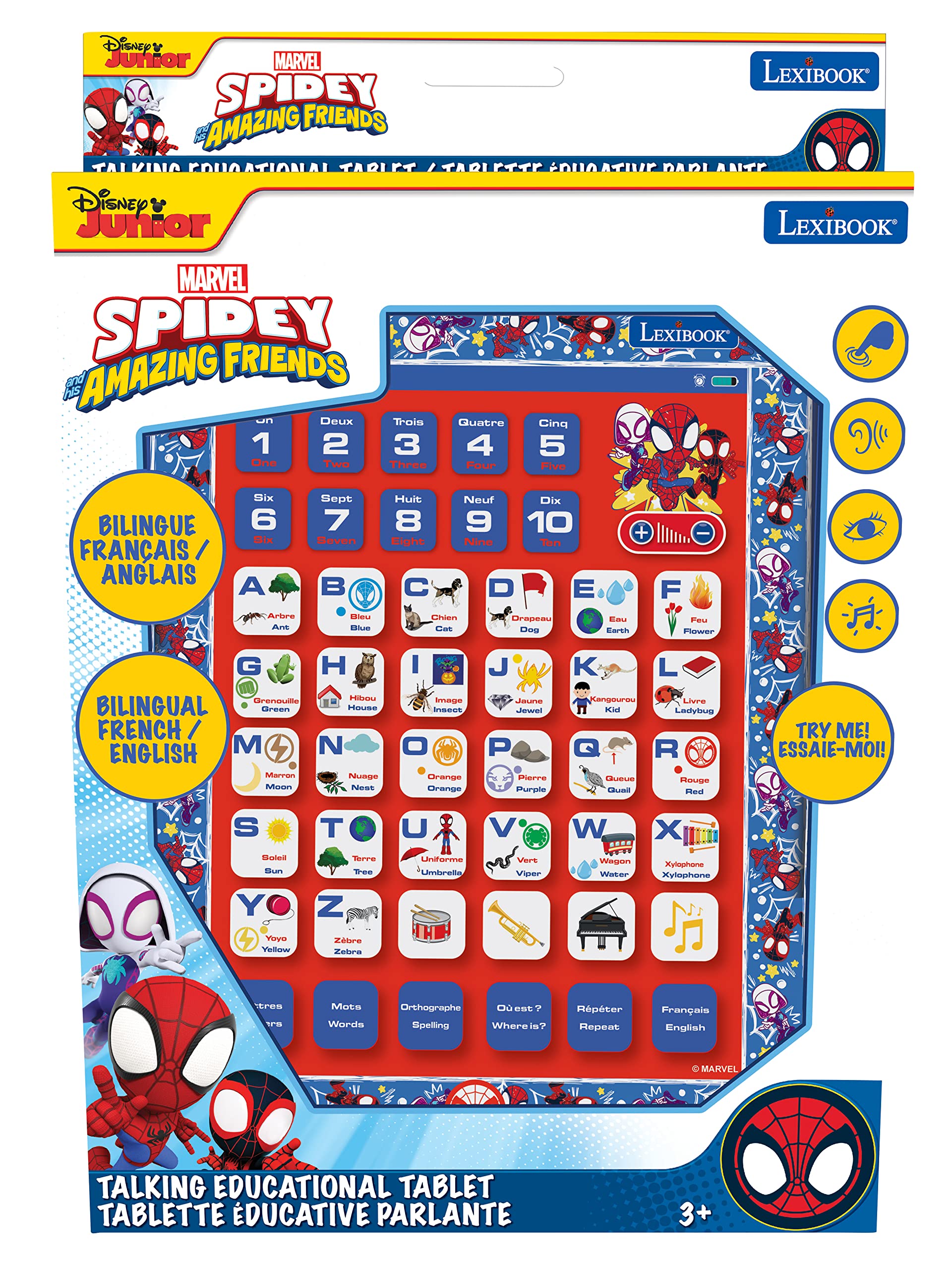 Lexibook Spidey JCPAD002SP tablet educativo portoghese inglese