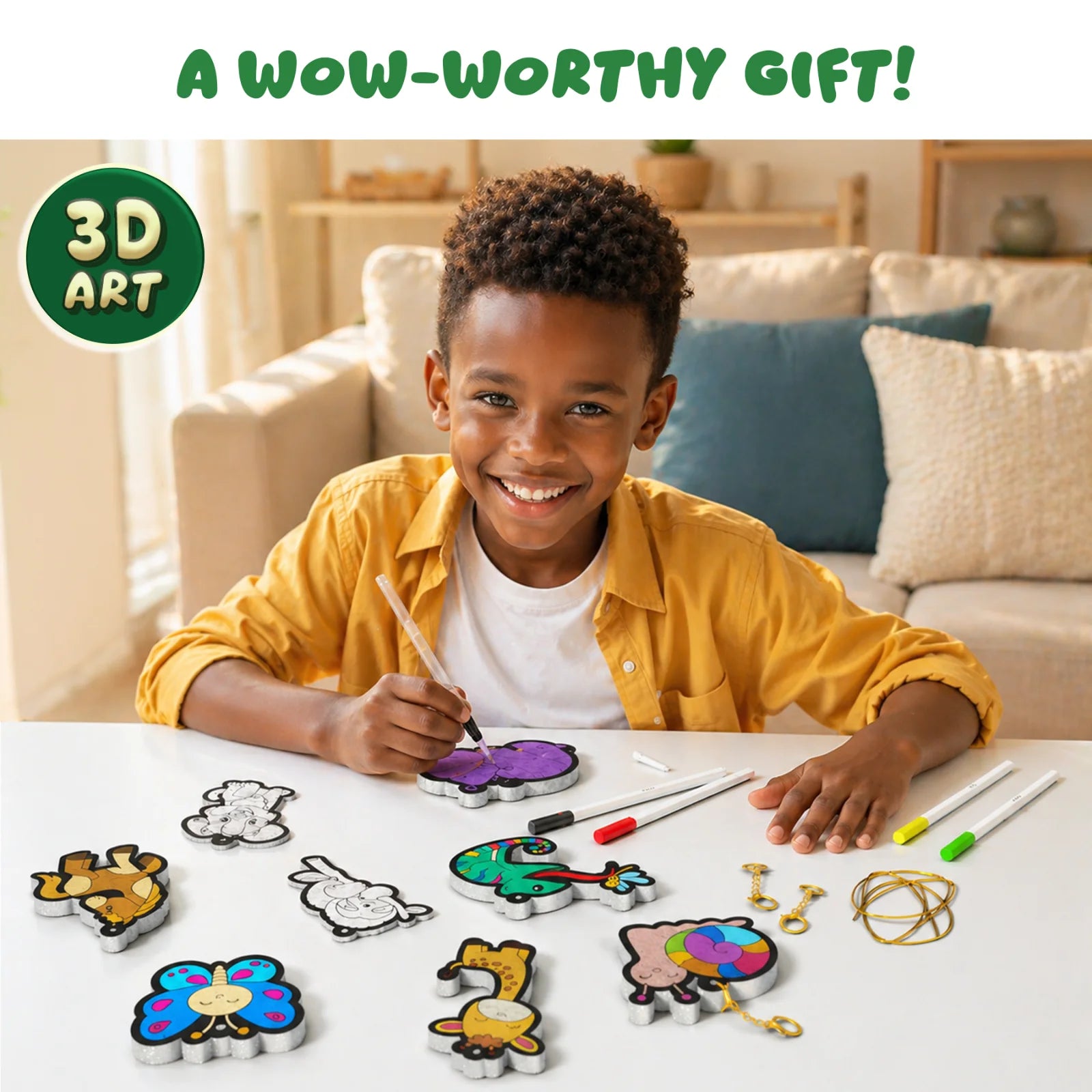 Skillmatics Aqua Puffs Animal Friends kit 3D animali
