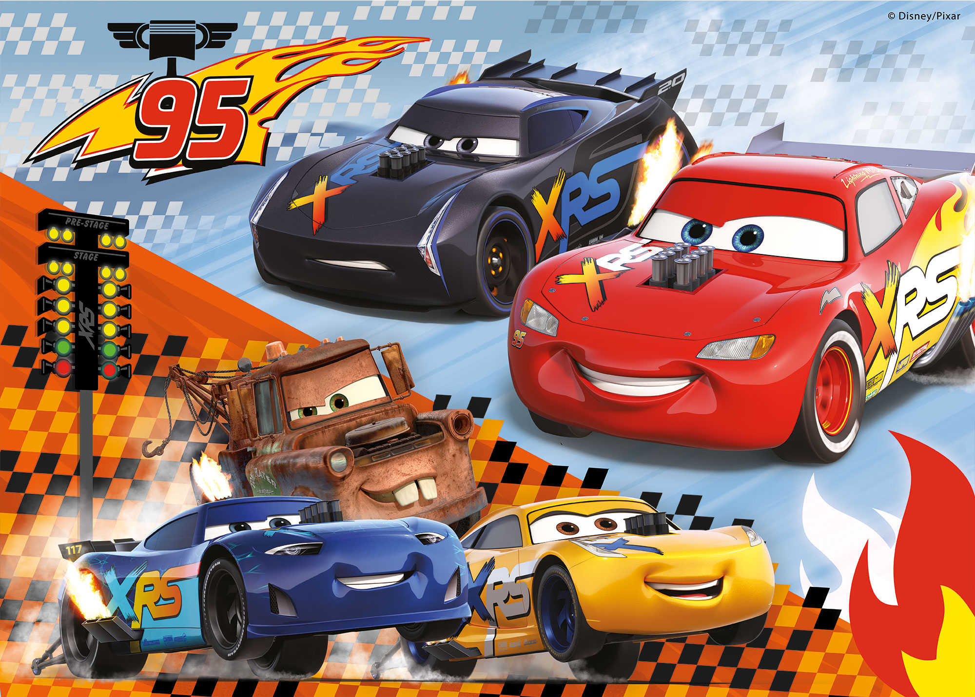 Lisciani Giochi Disney Puzzle Maxifloor 2x24 Cars puzzle 48 pezzi da colorare