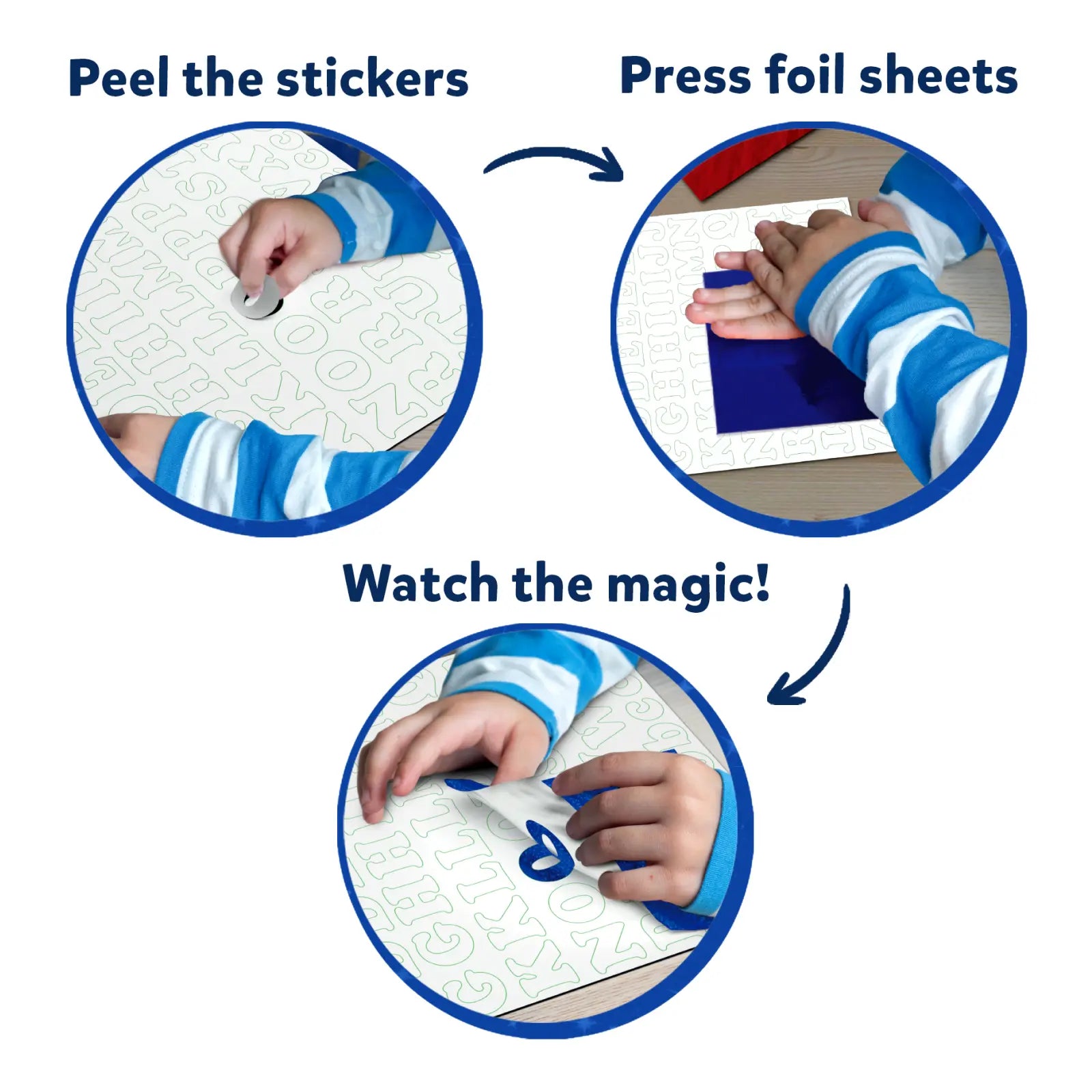Skillmatics Foil Fun Letter & Number Stickers kit foil da 5 anni