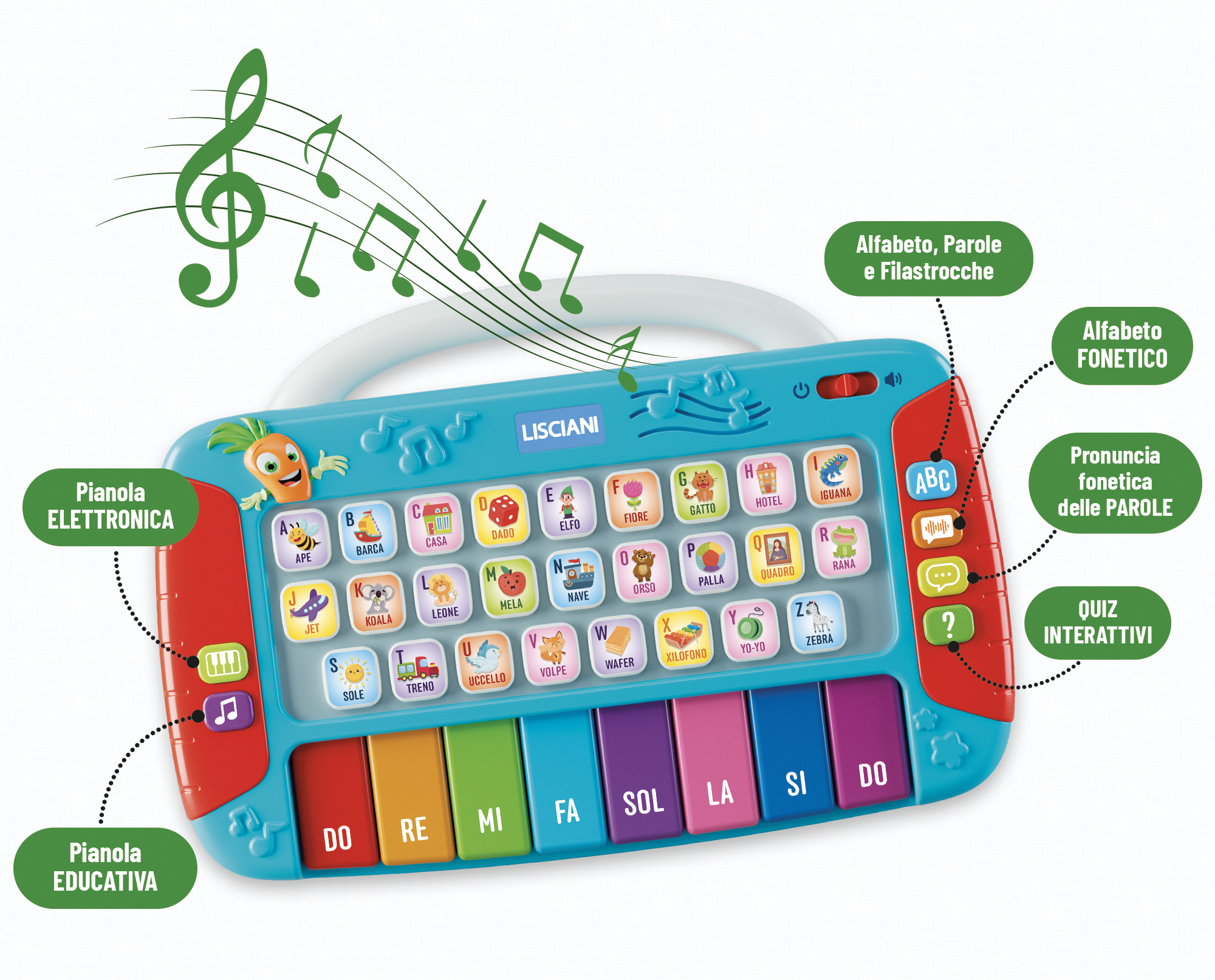 Lisciani Carotina ABC Piano gioco elettronico alfabeto
