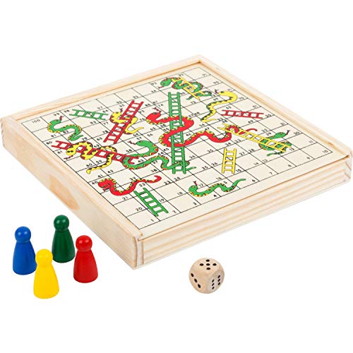 smallfoot 112211 serpenti e scale gioco da viaggio in legno