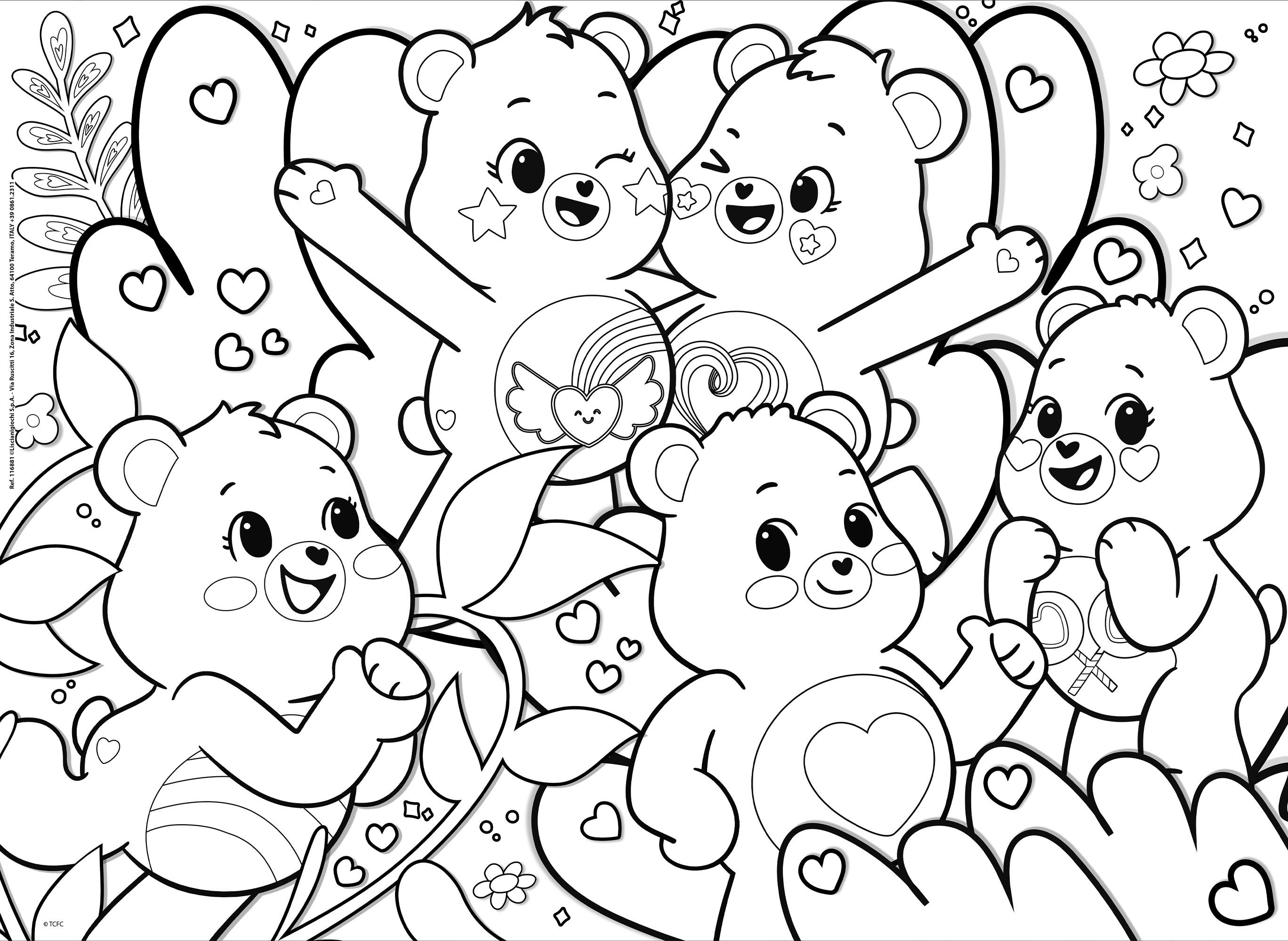Lisciani Care Bears Double Face puzzle maxi 24 pezzi da colorare