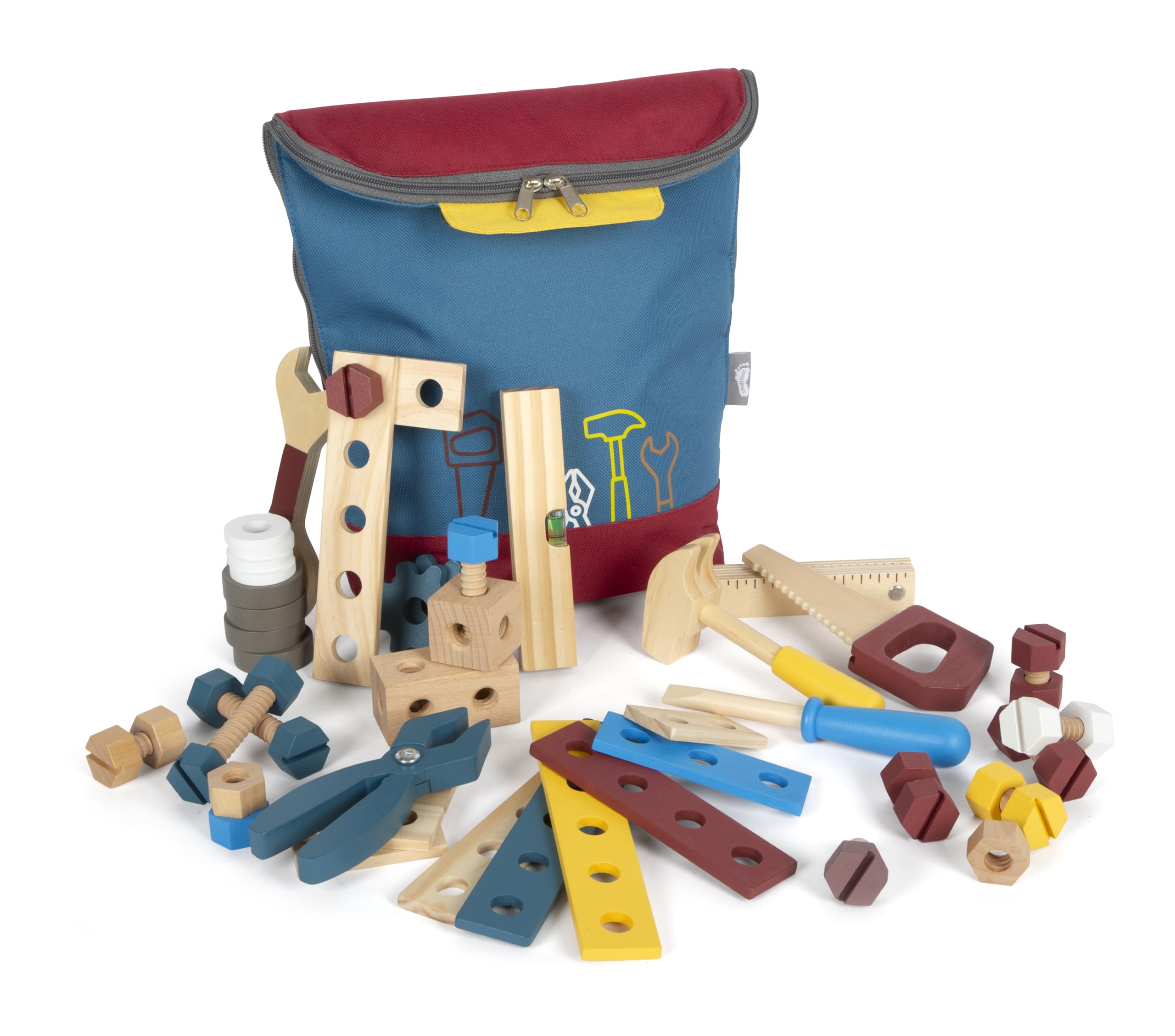 smallfoot 4745 cintura porta attrezzi colorata legno
