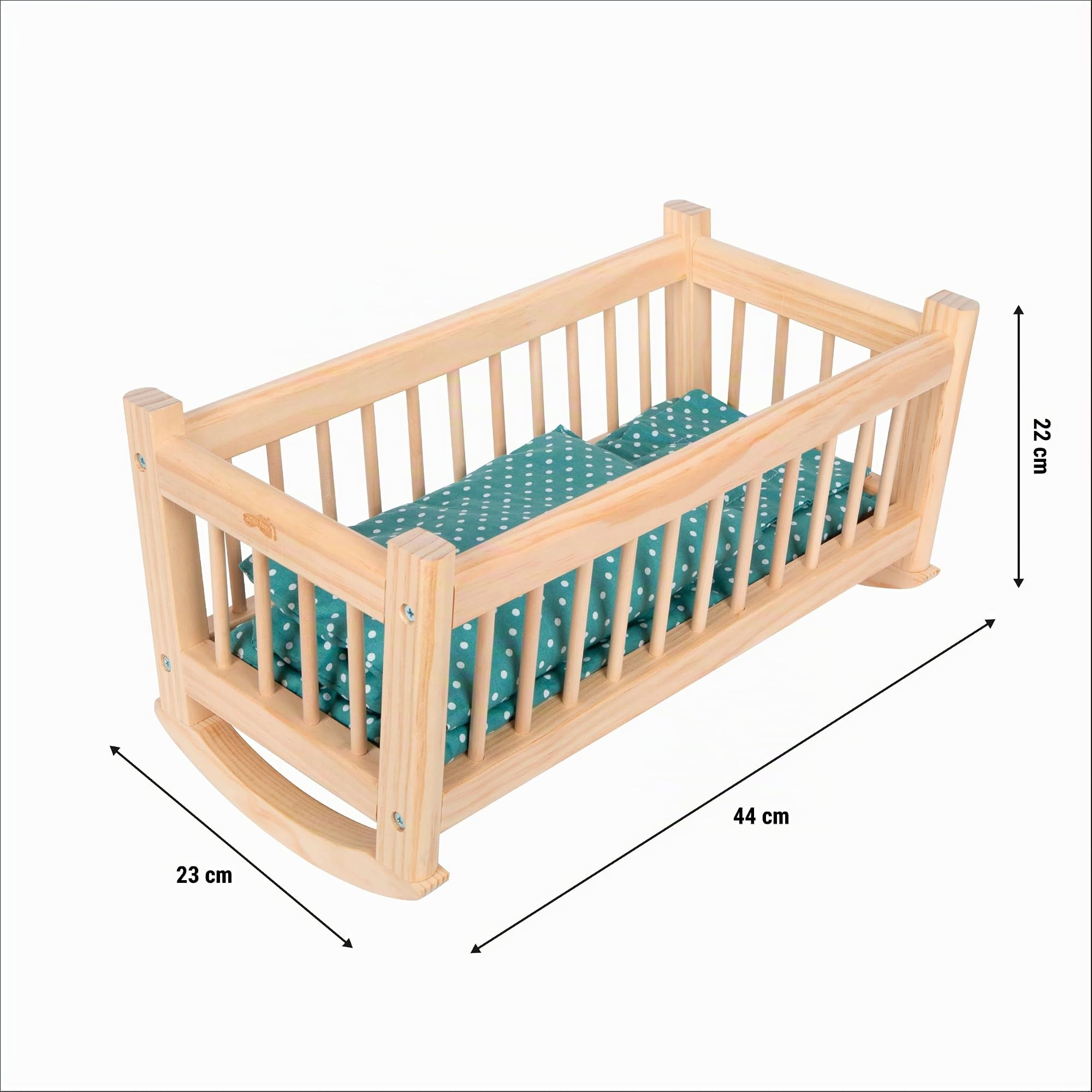 smallfoot Culla bambole legno naturale 39 cm