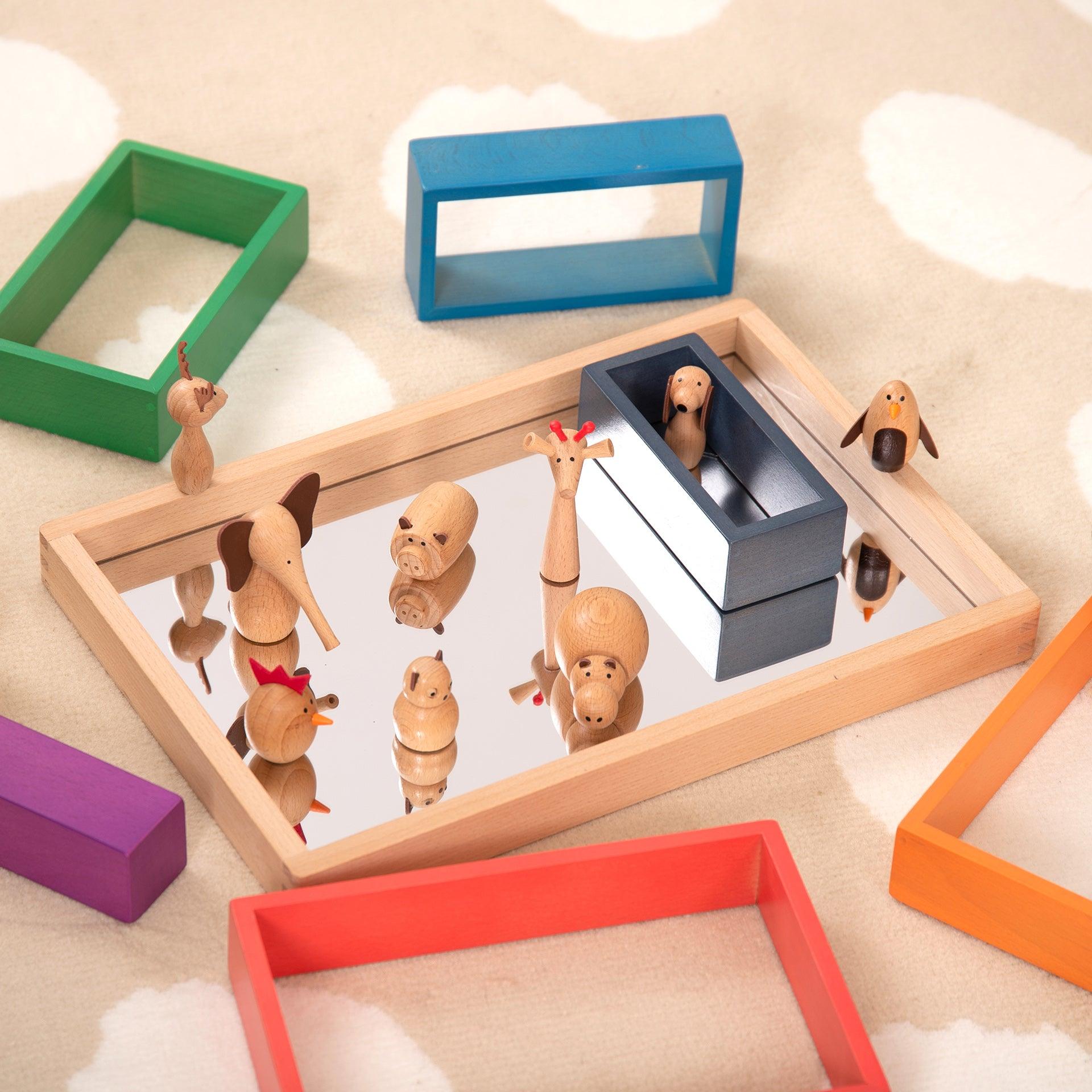 Tickit Rainbow Architect Rectangles costruzioni legno 7 pezzi impilabili