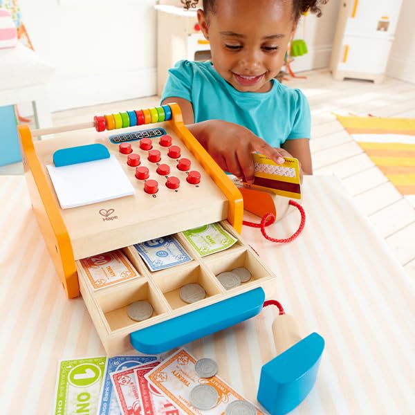 Hape E3121 registratore di cassa giocattolo legno gioco ruolo