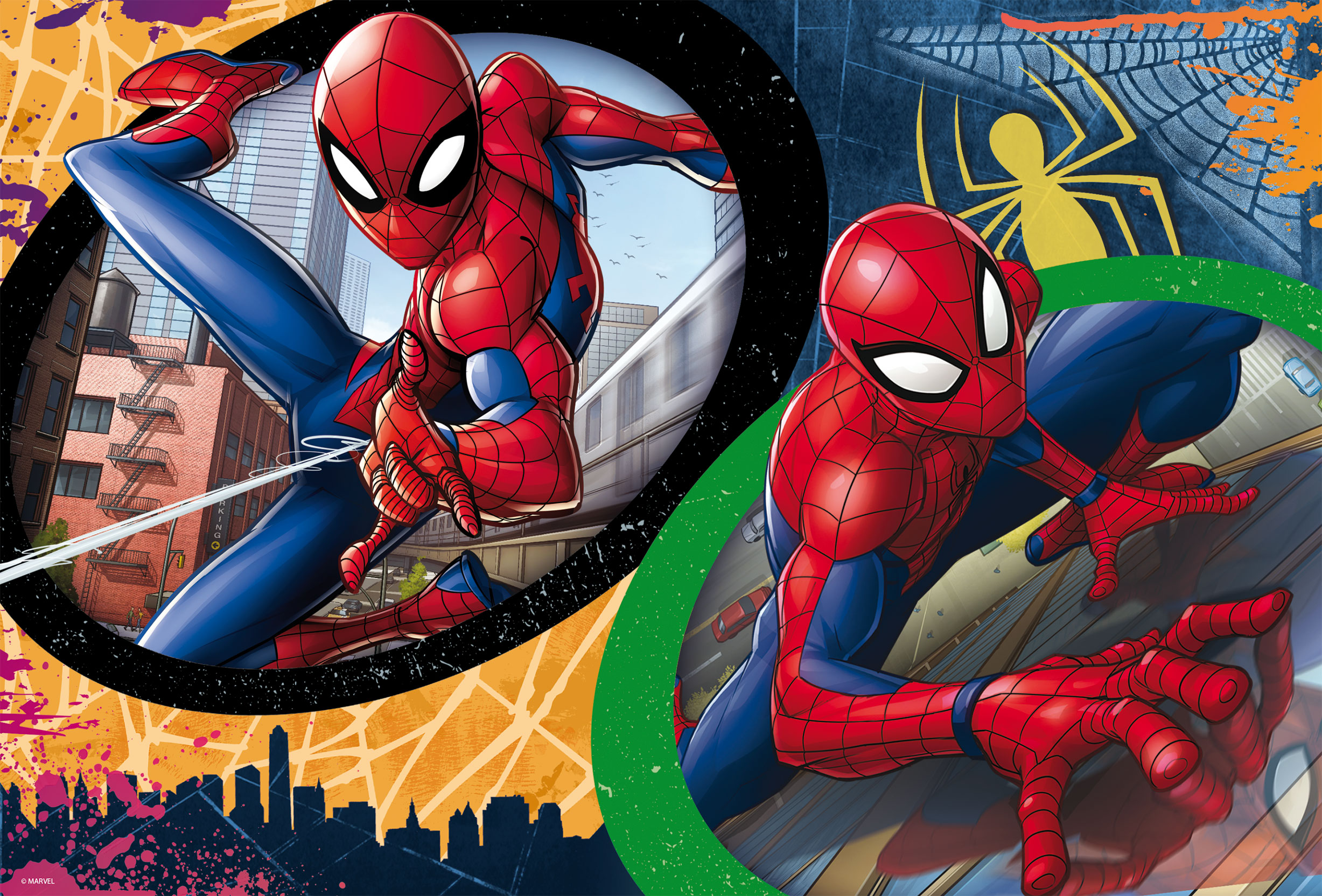 Lisciani Marvel Maxifloor 2x60 Spider-Man puzzle bambini