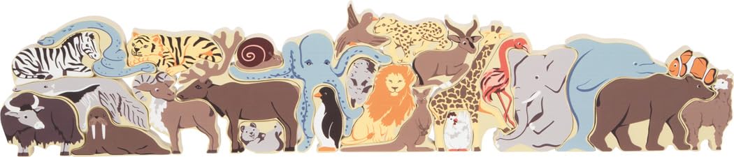 smallfoot puzzle lettere animali legno 26 pezzi alfabeto