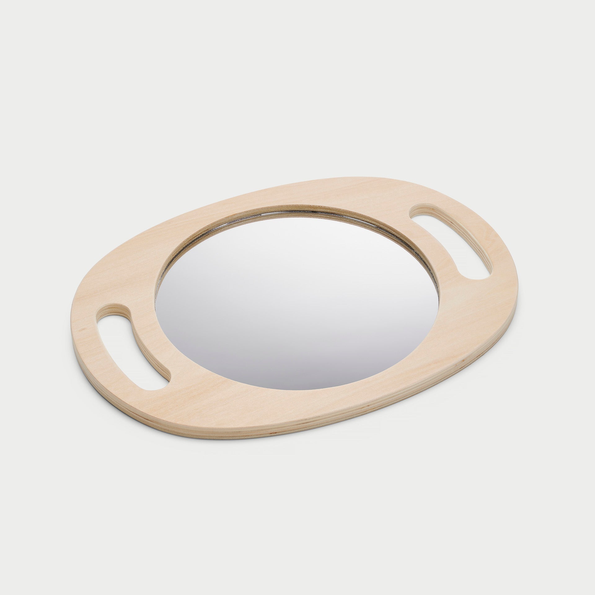 Tickit Hand Held Wooden Mirror specchio a mano legno