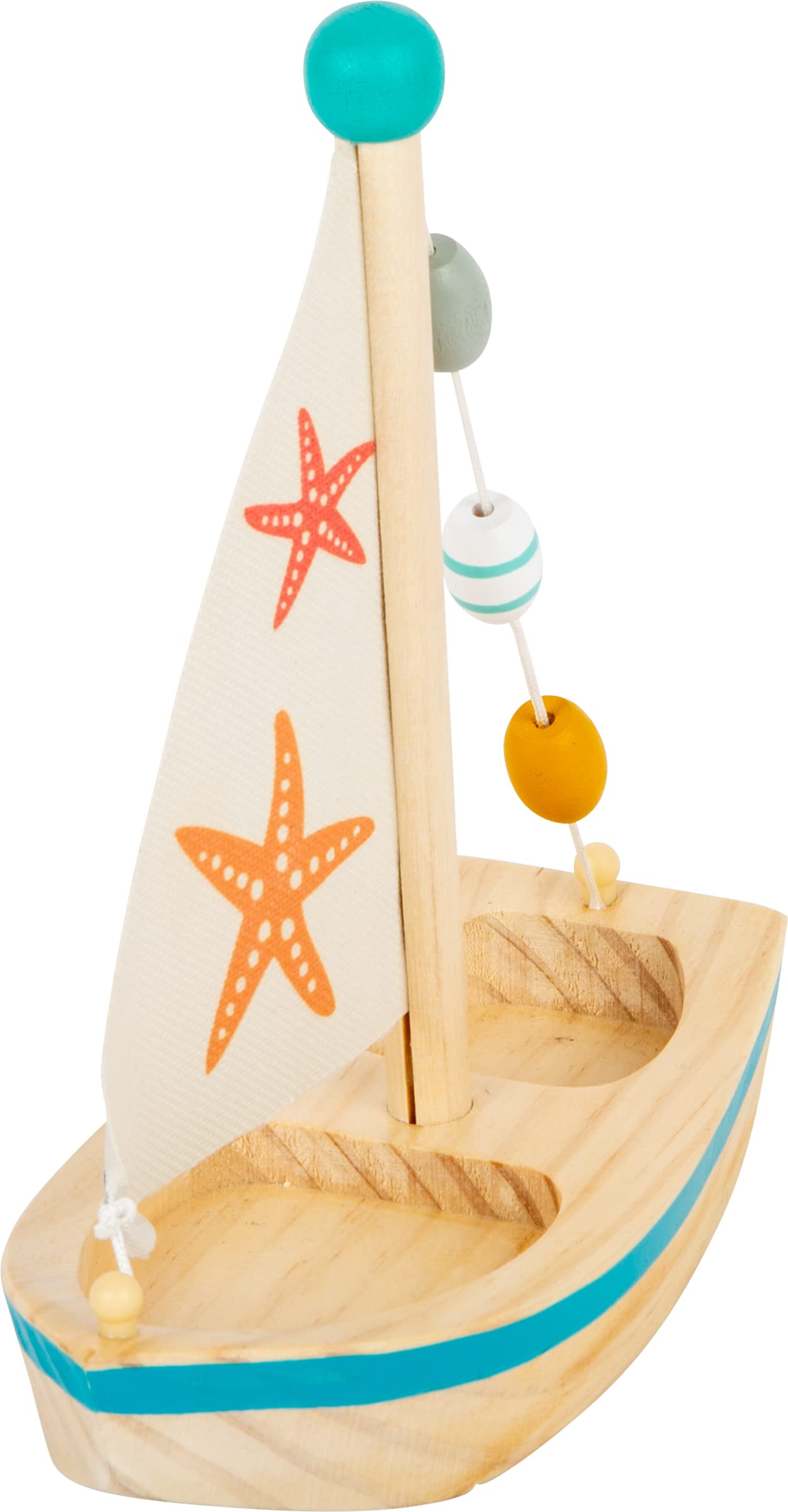 smallfoot barca a vela giocattolo bagno legno stella marina