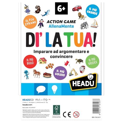 Headu Dì la Tua! gioco di società argomentazioni 6-8 anni