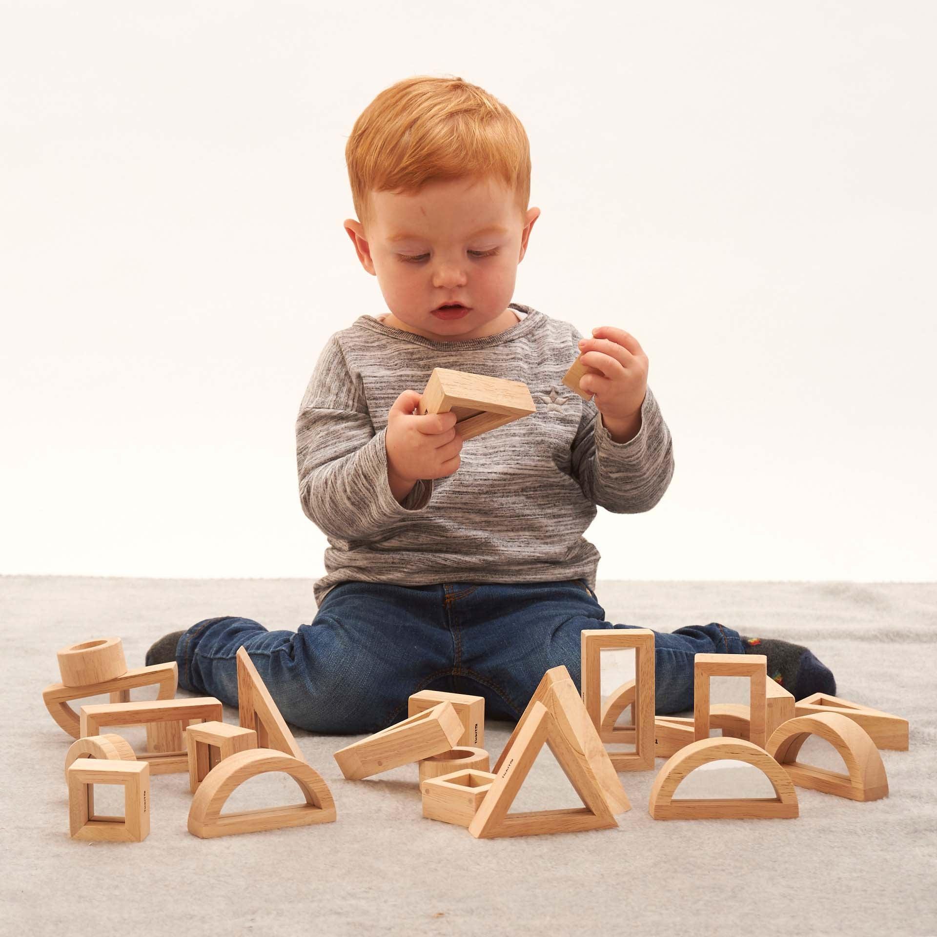 Tickit Mirror Blocks blocchi specchio in legno 24 pezzi 12 mesi