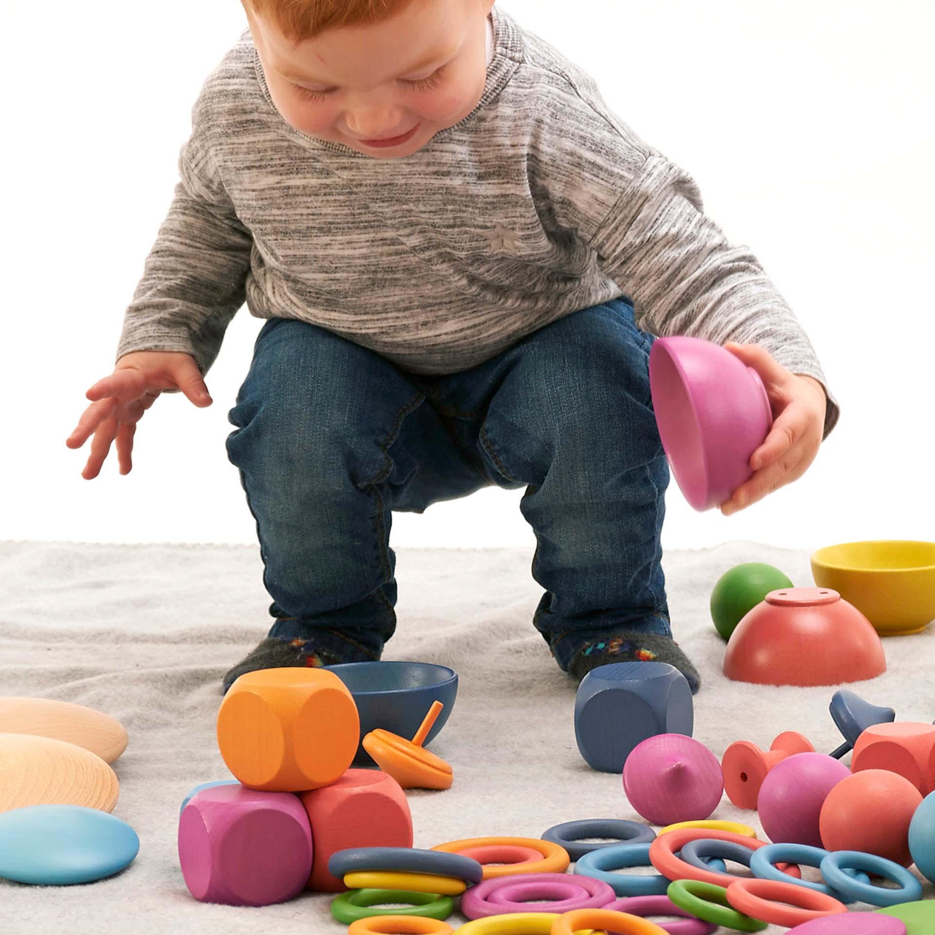 Tickit Rainbow Wooden super set 84 pezzi + vassoio