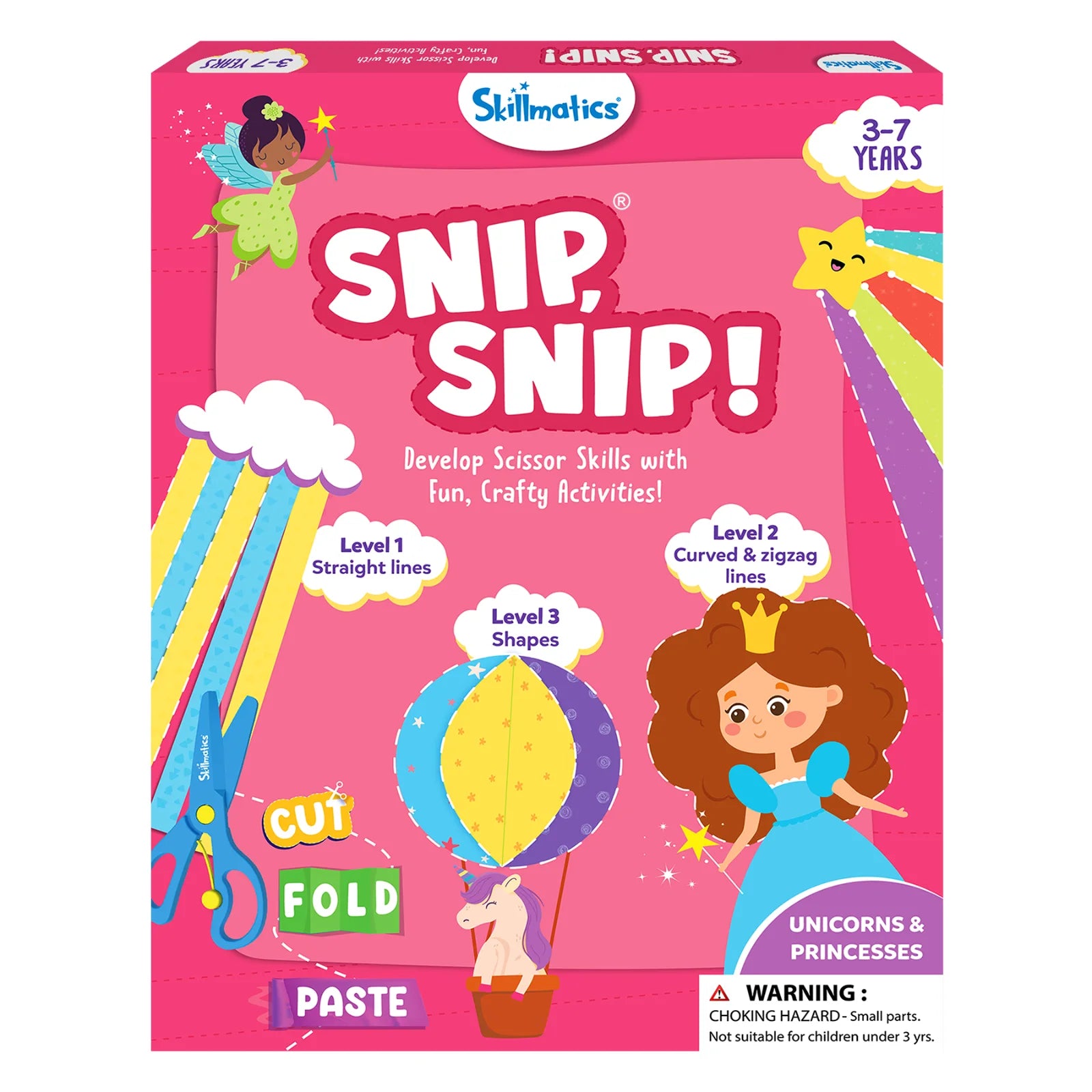 Skillmatics Snip Snip Unicorn Princess kit ritaglio 3-7 anni