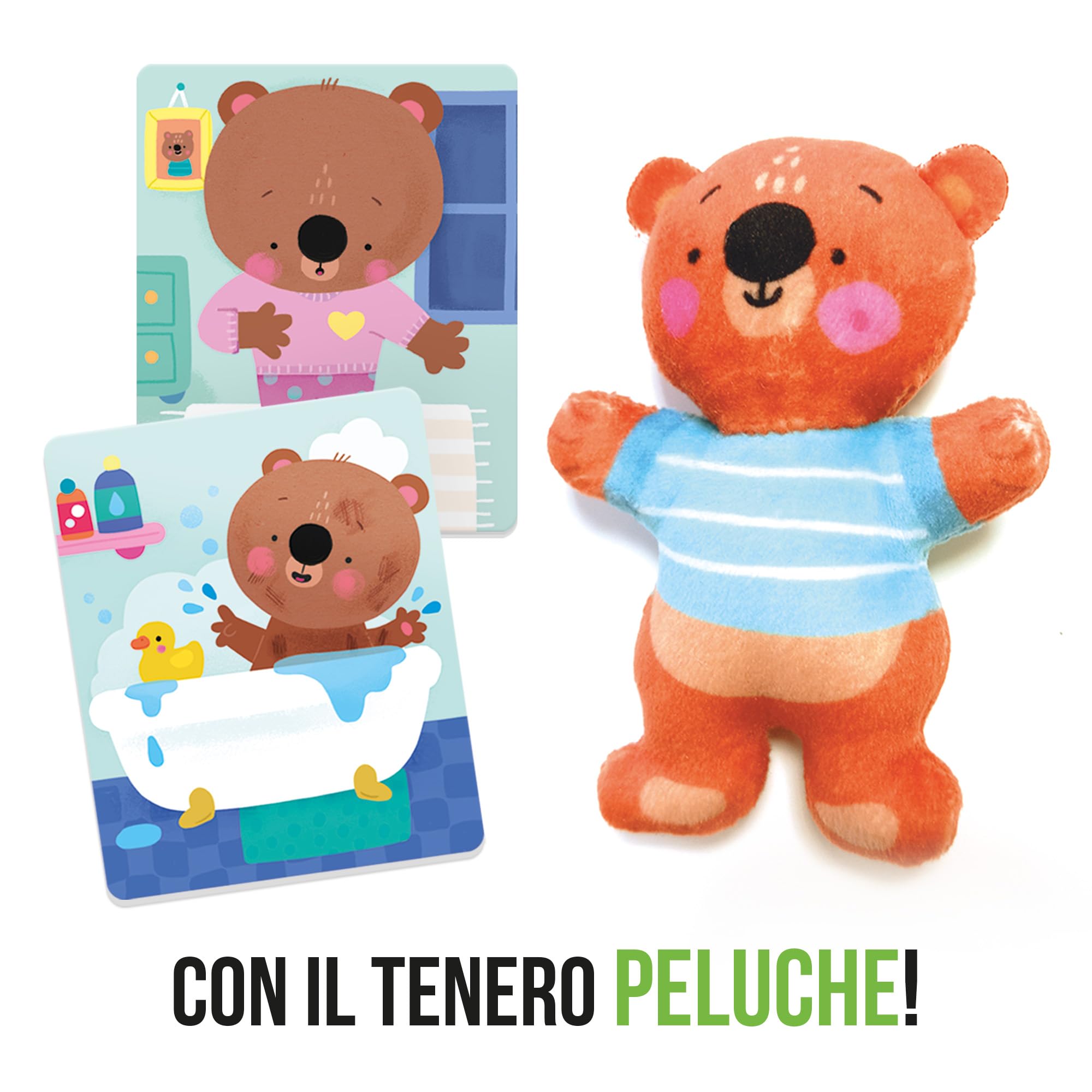 Headu Buonanotte Orsetto Flashcards Baby Routine 1-3 Anni
