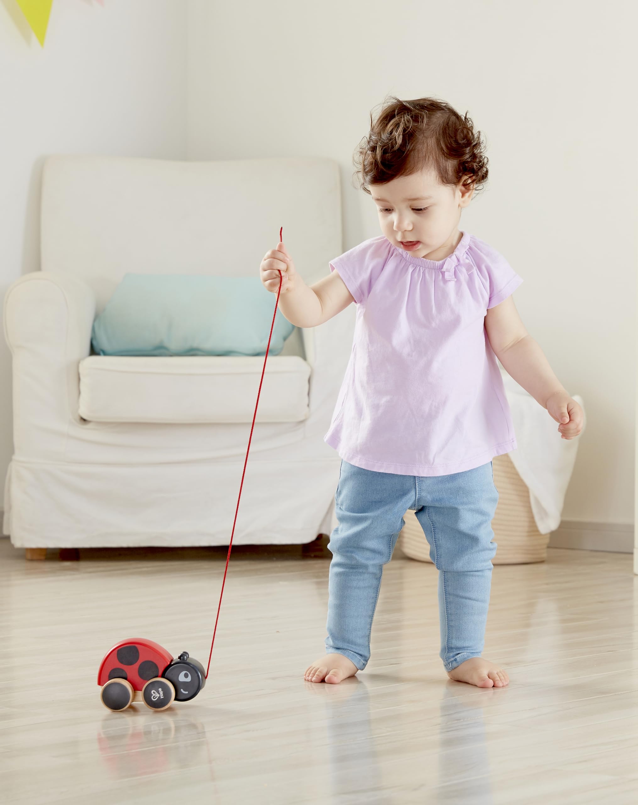 Hape Coccinella Spingi&Tira trainabile legno da 12 mesi