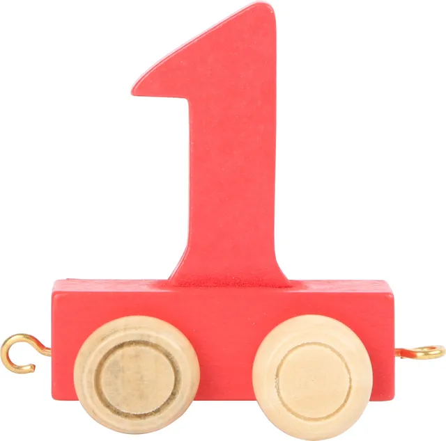 smallfoot 10563 Trenino in Legno Numero 1 Rosso