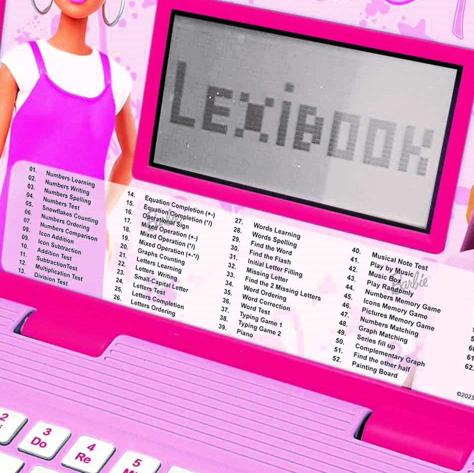 Lexibook Barbie JC598BBi2 computer bambini bilingue 124 attività