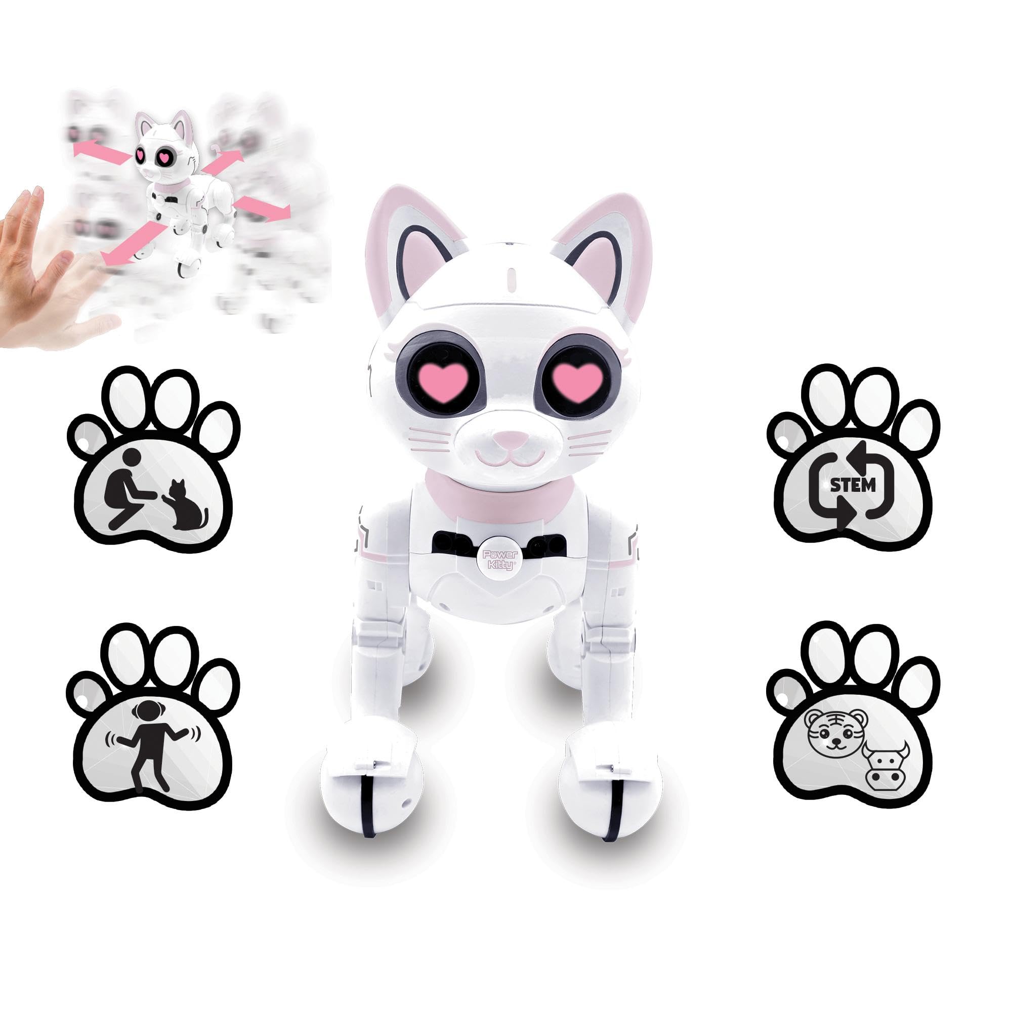 Lexibook Power Kitty KITTY01LXB gatto robot bianco/rosa programmabile