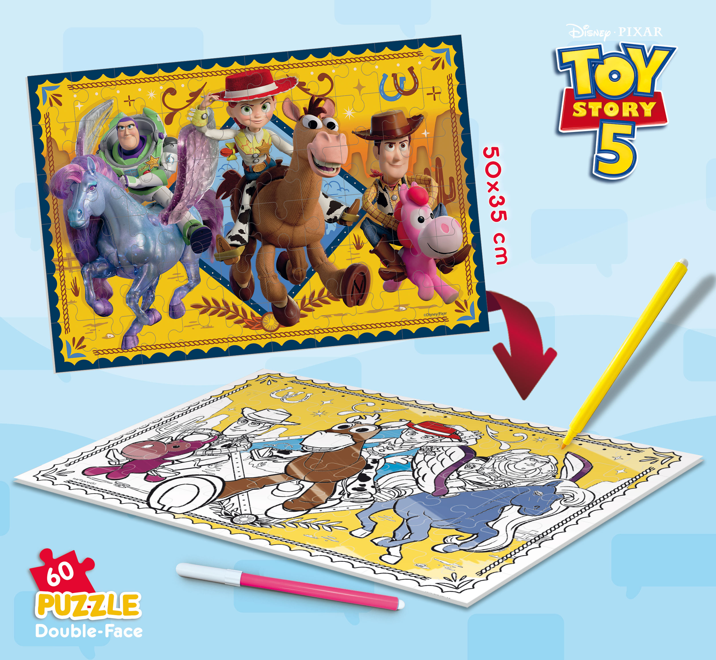 Lisciani Disney Puzzle DF Plus 60 Toy Story 5 puzzle bambini da colorare