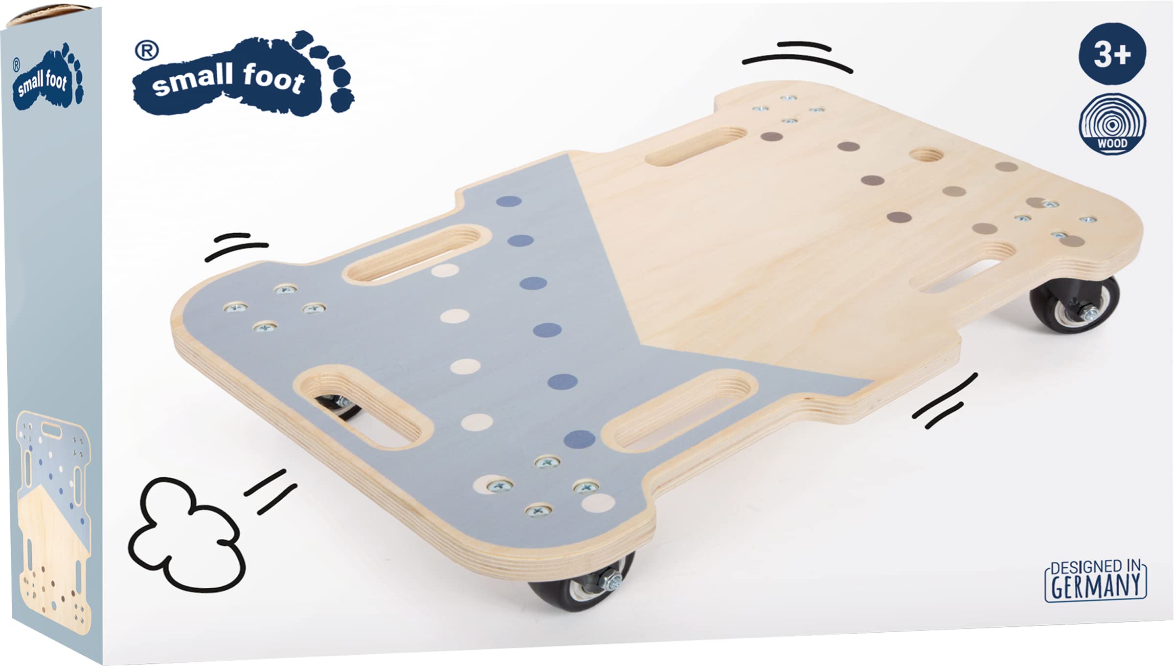 smallfoot Adventure 12244 tavola con rotelle legno equilibrio