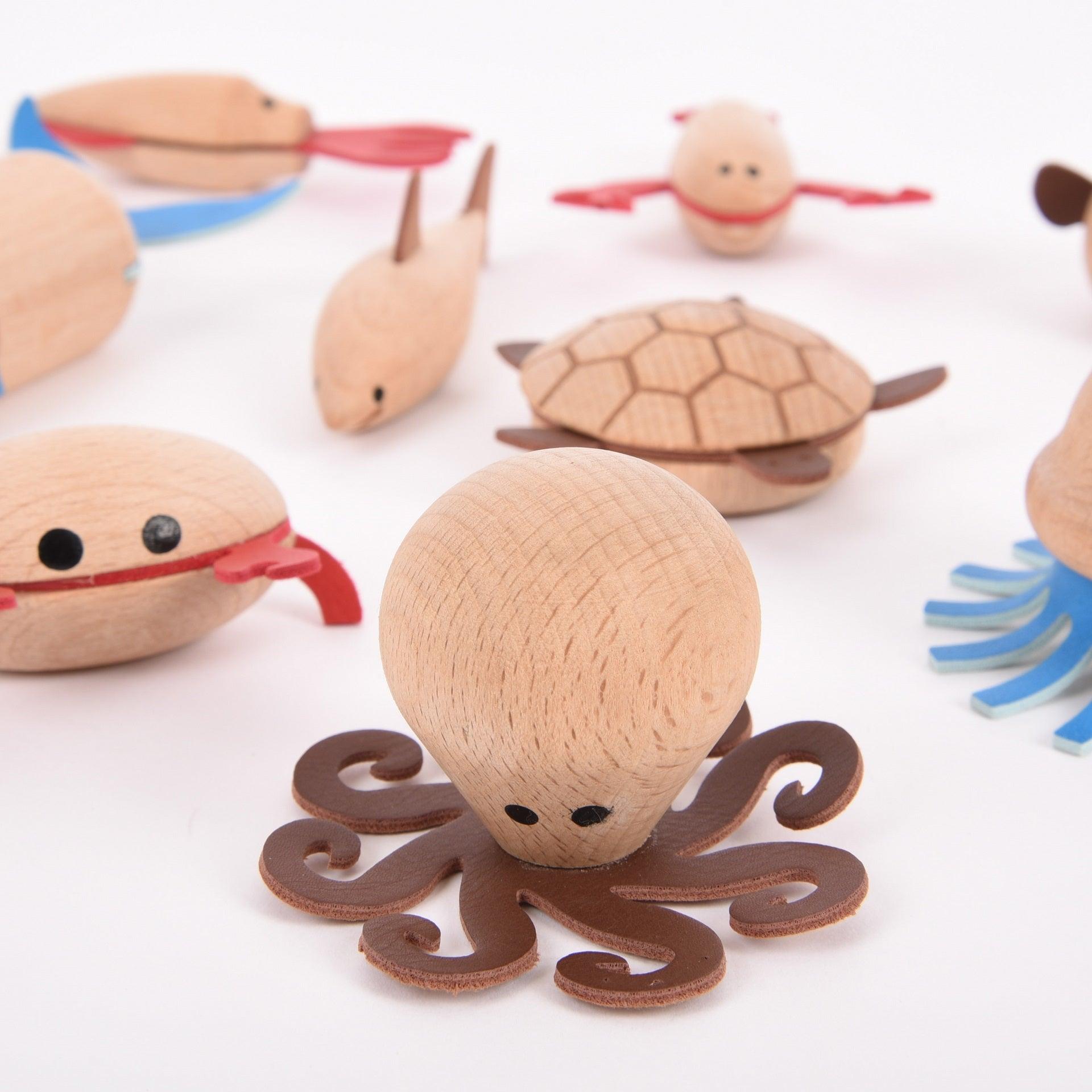 Tickit Wooden Sea Creatures animali mare legno 10 pezzi
