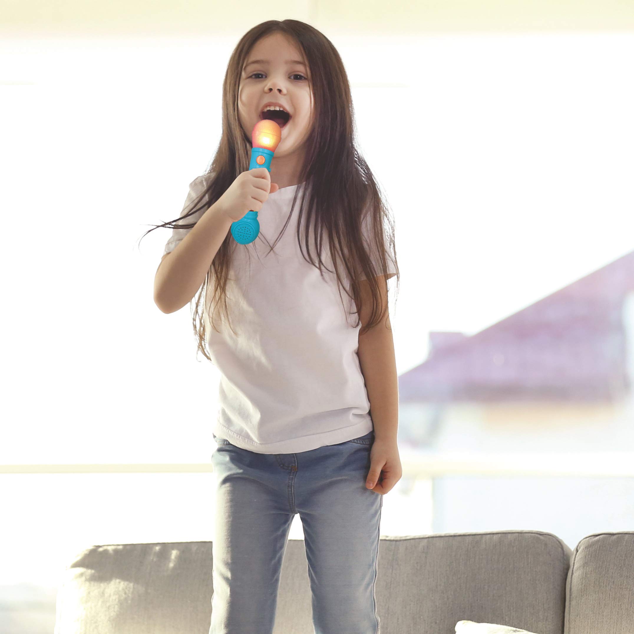 Lexibook Baby Shark MIC80BSLXB microfono luminoso blu/arancio