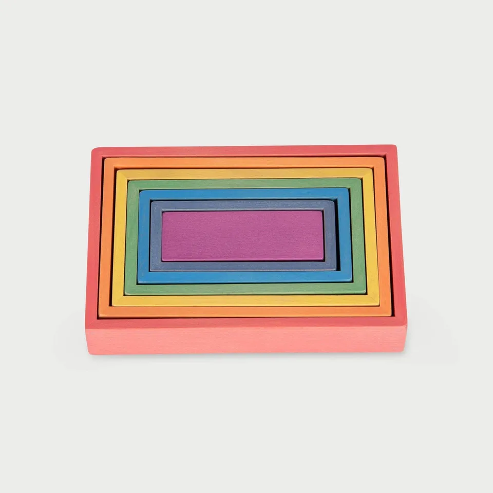 Tickit Rainbow Architect Rectangles costruzioni legno 7 pezzi impilabili