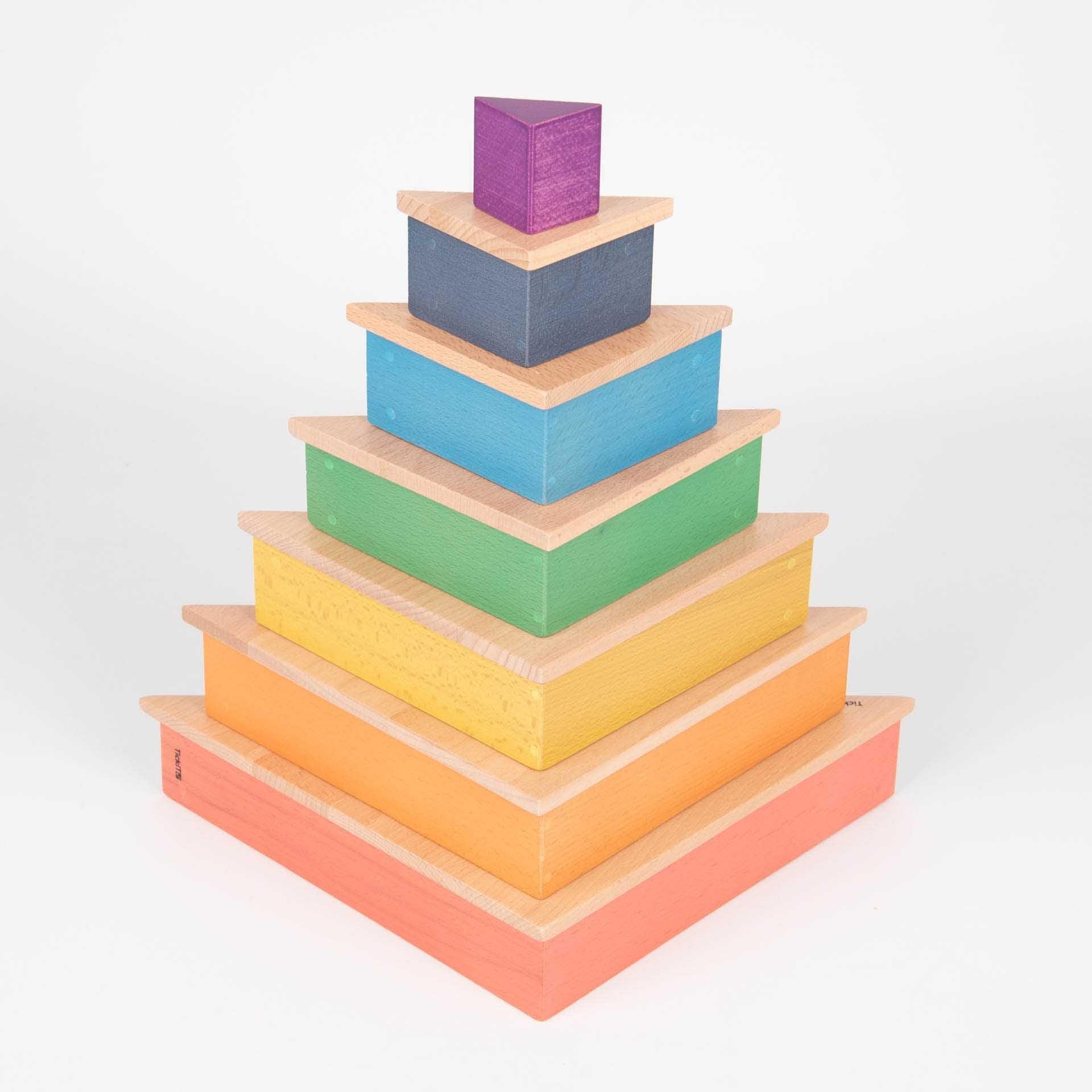 Tickit Rainbow Architect Triangles triangoli legno arcobaleno