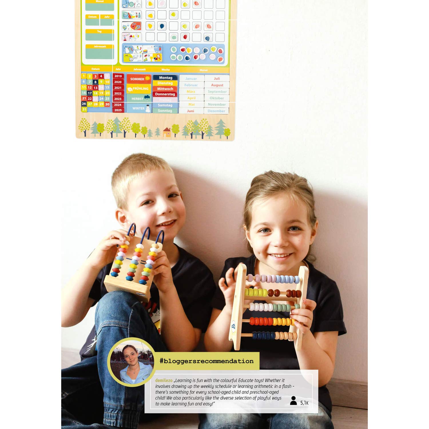 smallfoot Educate pallottoliere in legno da 4 anni