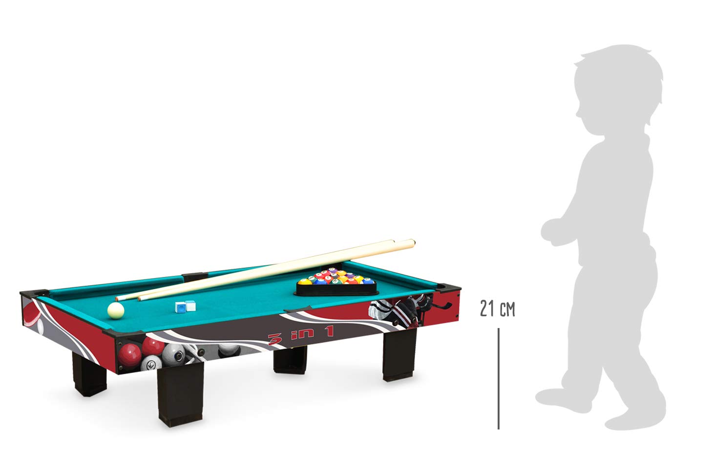 smallfoot 11278 tavolo multifunzione 9 in 1 legno 5 piani