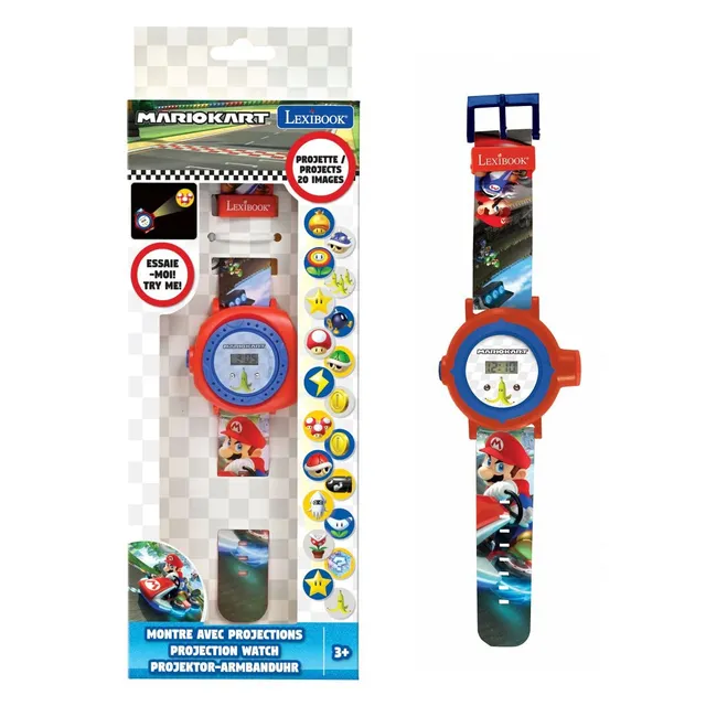 Lexibook Mario Kart DMW050NILXB orologio proiezione rosso/blu