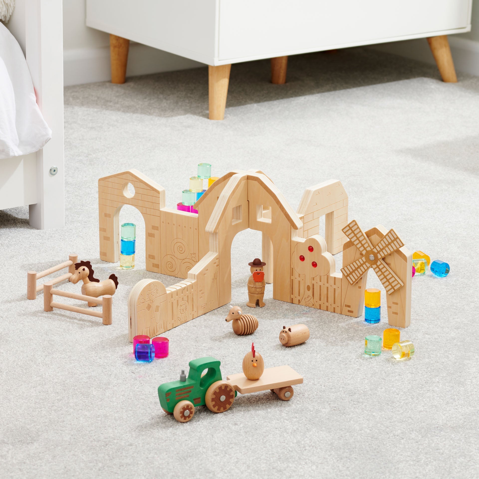 Tickit Farm Discovery divisori fattoria legno 2 pezzi