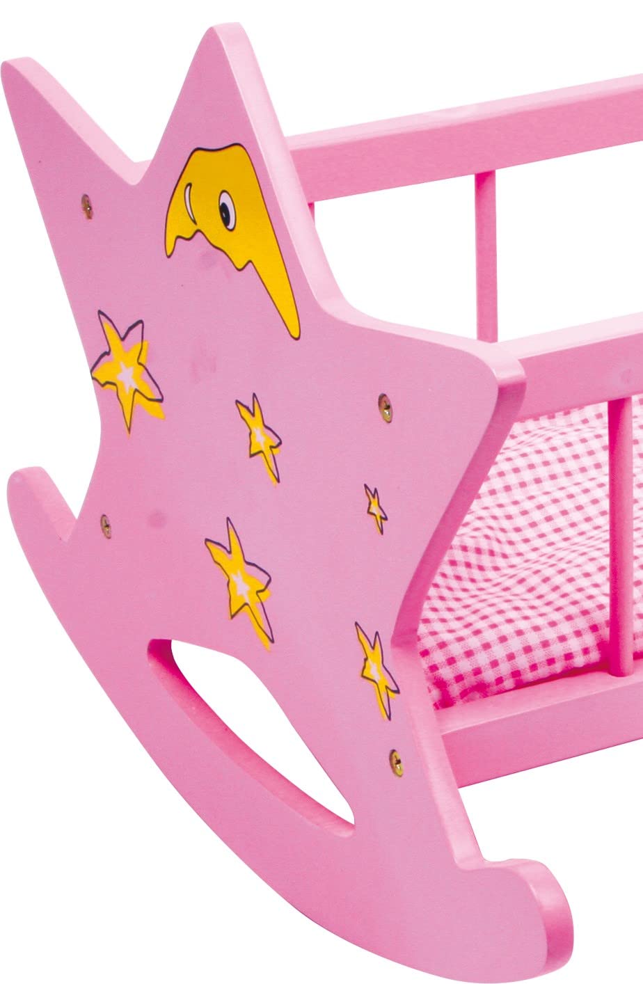 smallfoot Stella culla bambole legno rosa luna e stelle