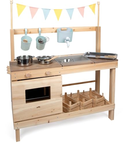 smallfoot 1710 borsa giardinaggio bambini attrezzi legno 3 anni