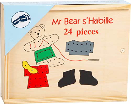 smallfoot 7891 orsetti da vestire gioco infilare legno
