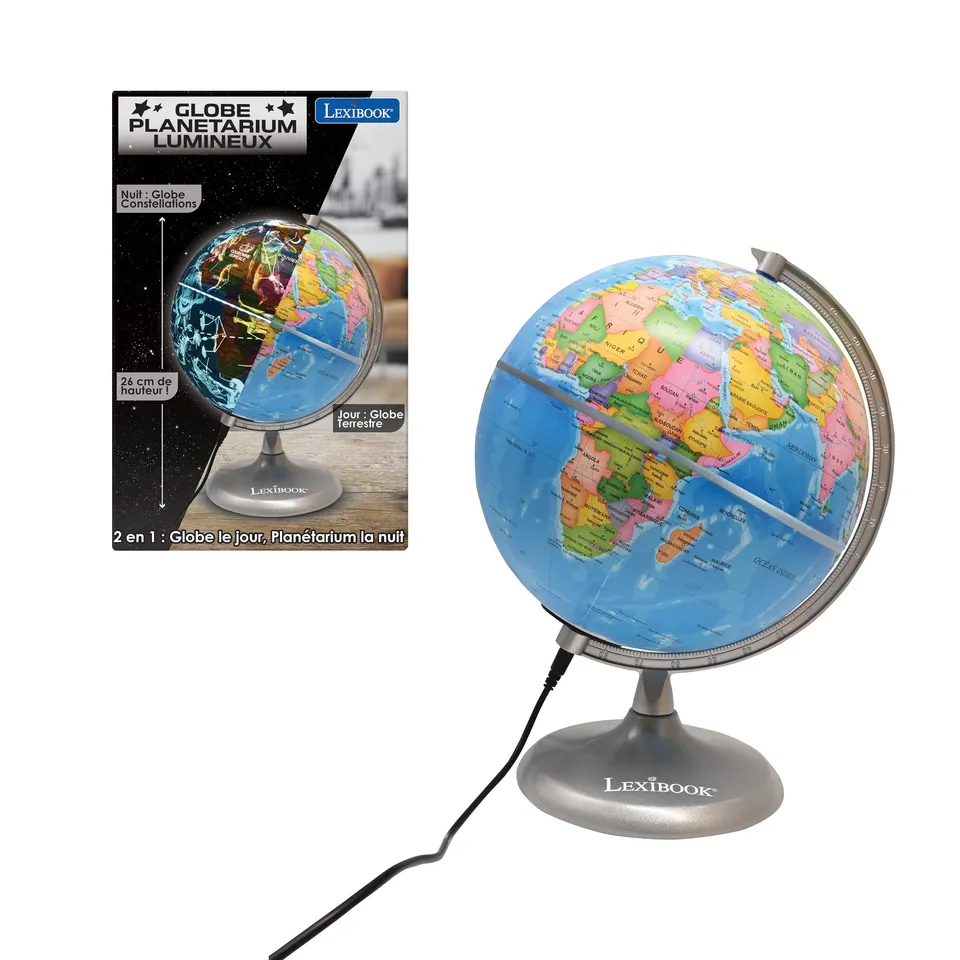 Lexibook globo giorno e notte luminoso costellazioni USB