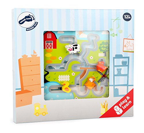 smallfoot 10589 puzzle scorrevole animali in legno