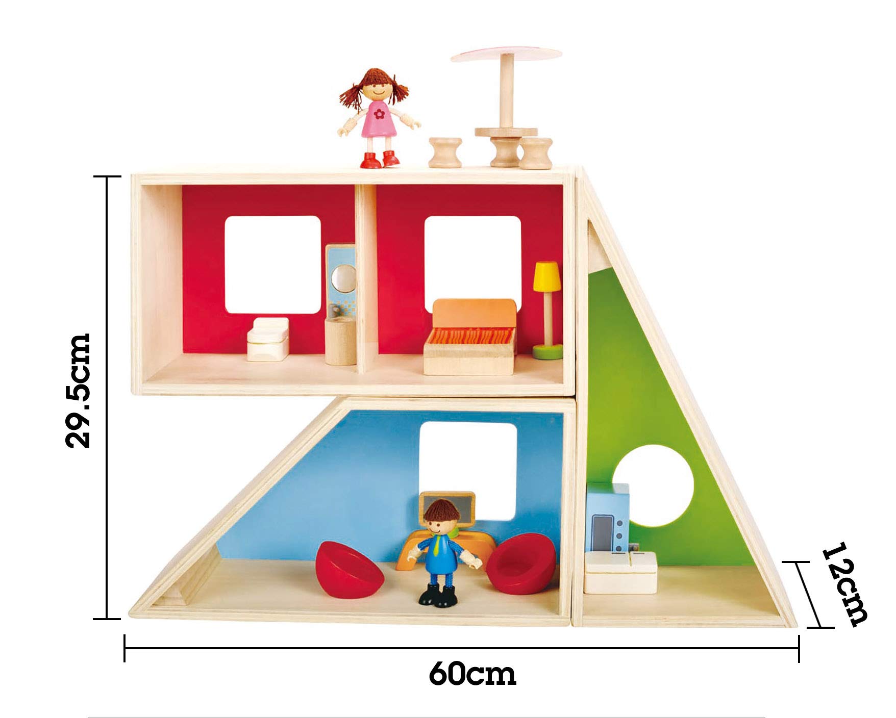 Hape E3404 casa bambole fai da te legno con mobili famiglia