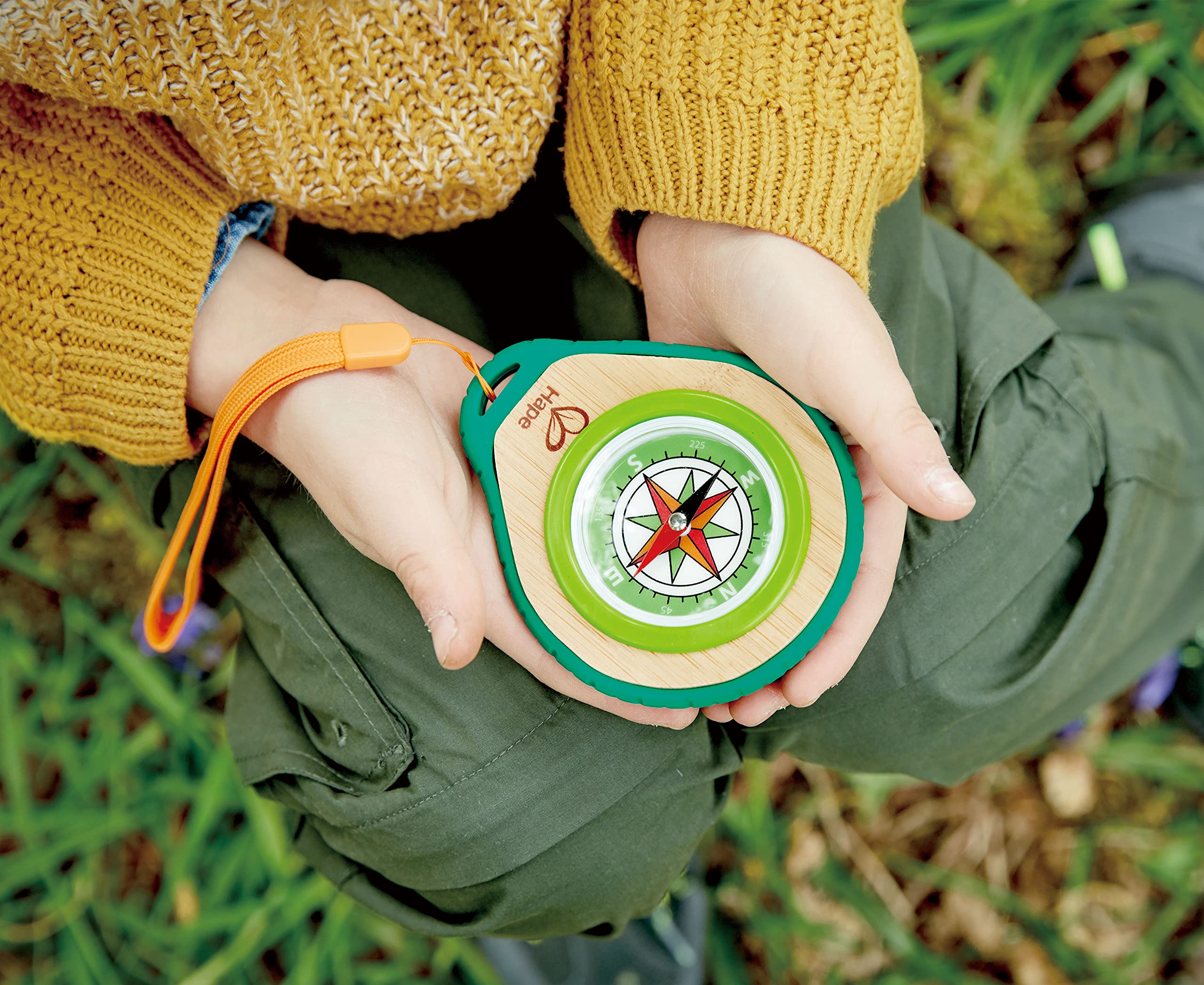 Hape Nature Fun E5575 camper set bussola e moschettone
