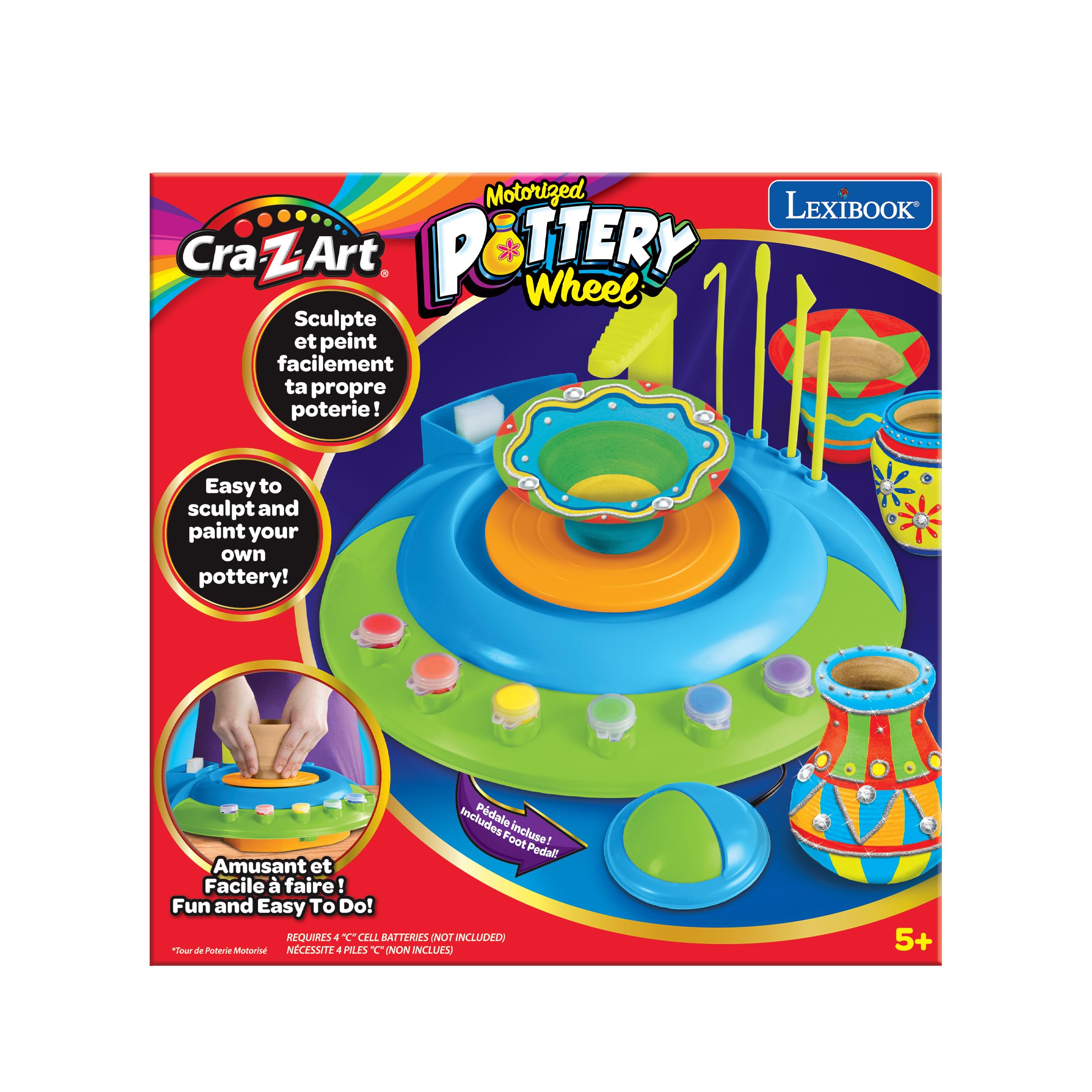 Lexibook CRPOT1 tornio ceramica per bambini con pedale