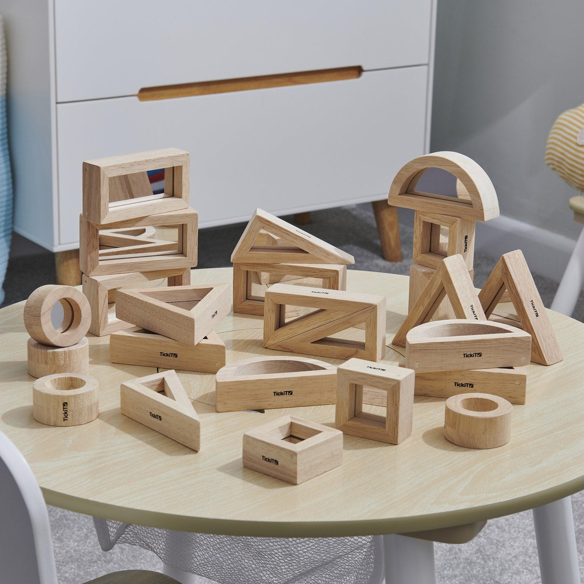 Tickit Mirror Blocks blocchi specchio in legno 24 pezzi 12 mesi
