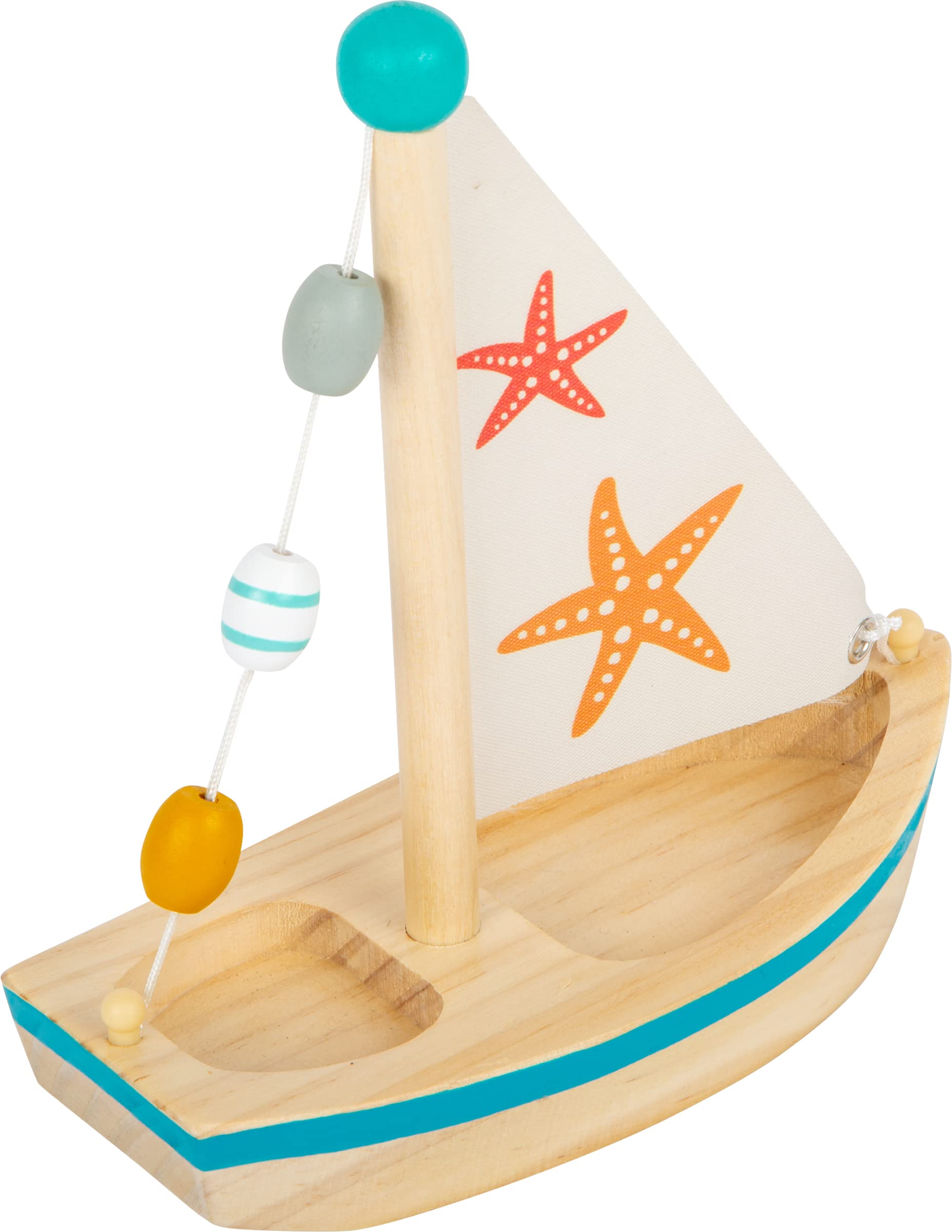 smallfoot barca a vela giocattolo bagno legno stella marina
