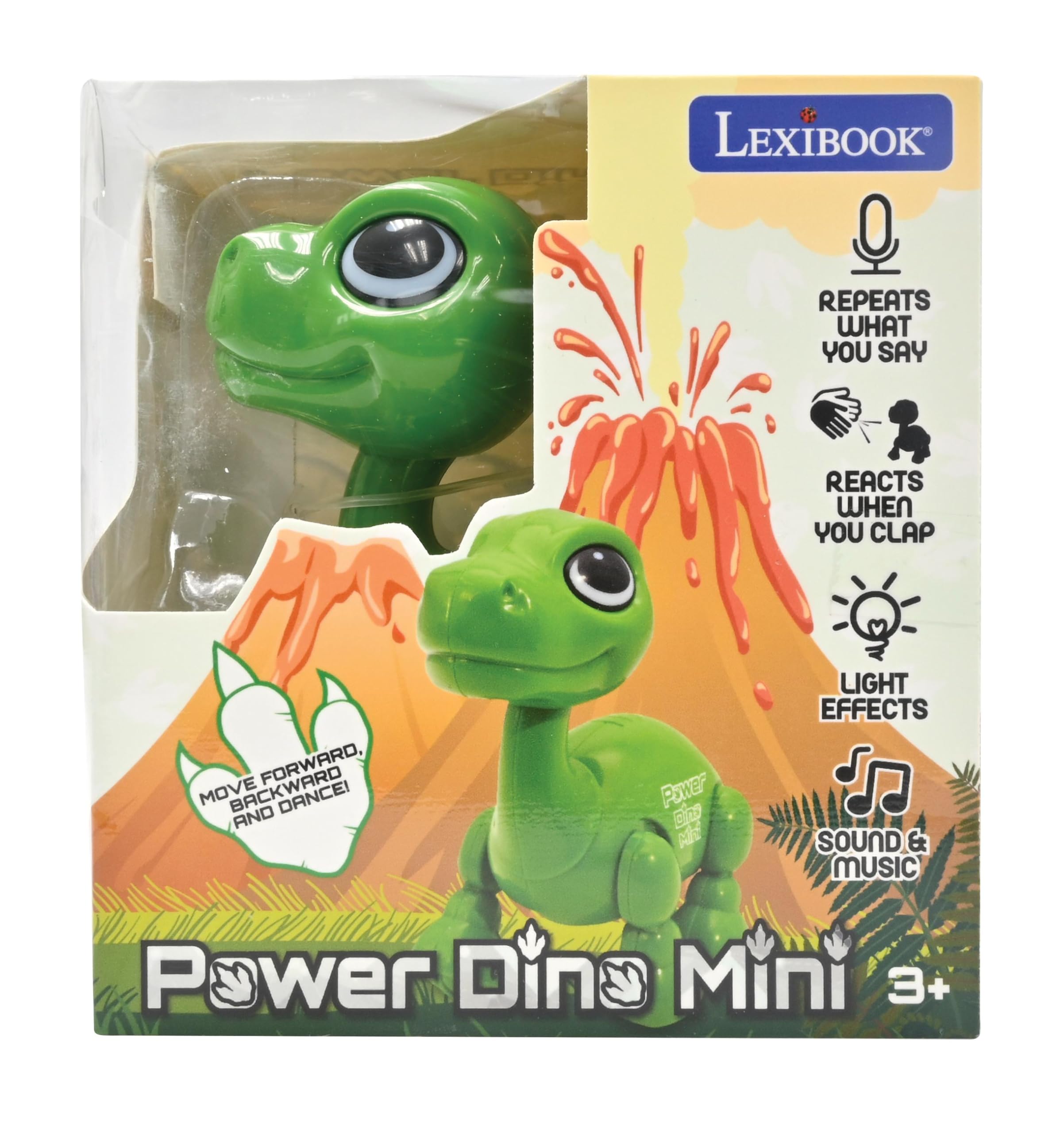 Lexibook Power Dino Mini dinosauro robot ROB02DINOLXB suoni