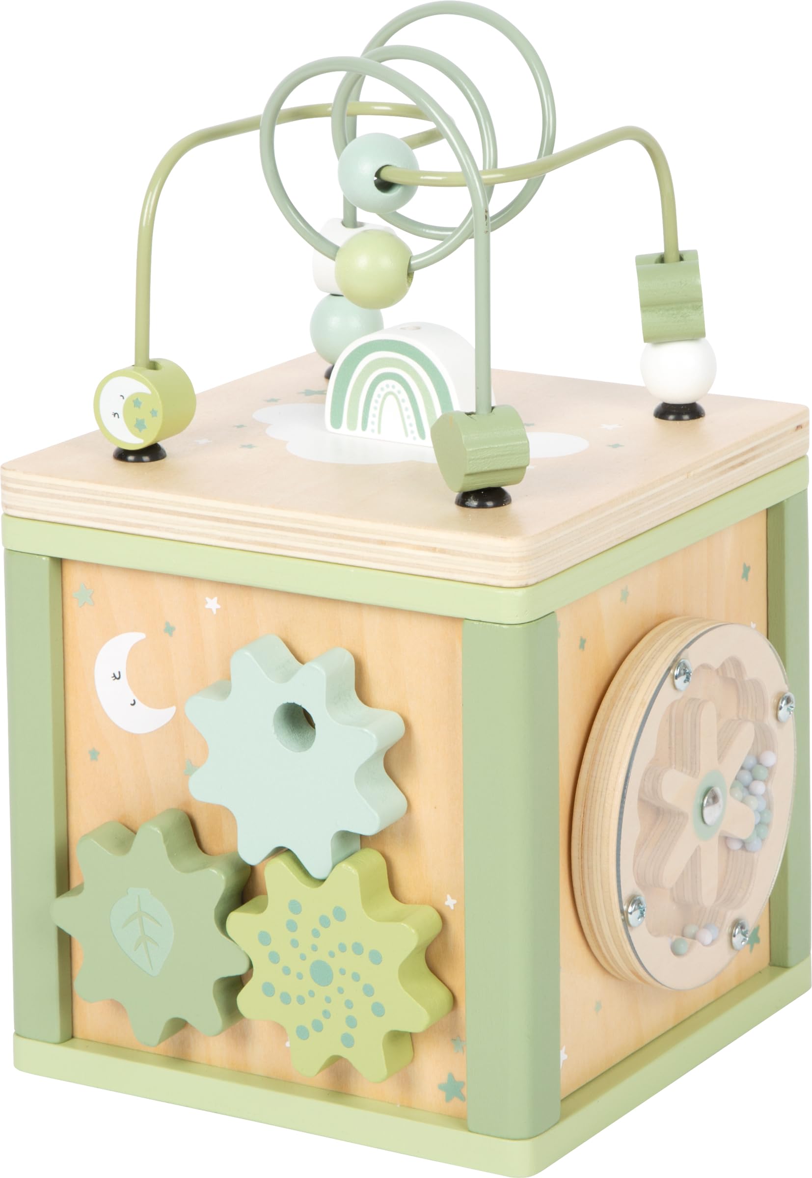smallfoot Dado Motricita 12805 cubo legno verde