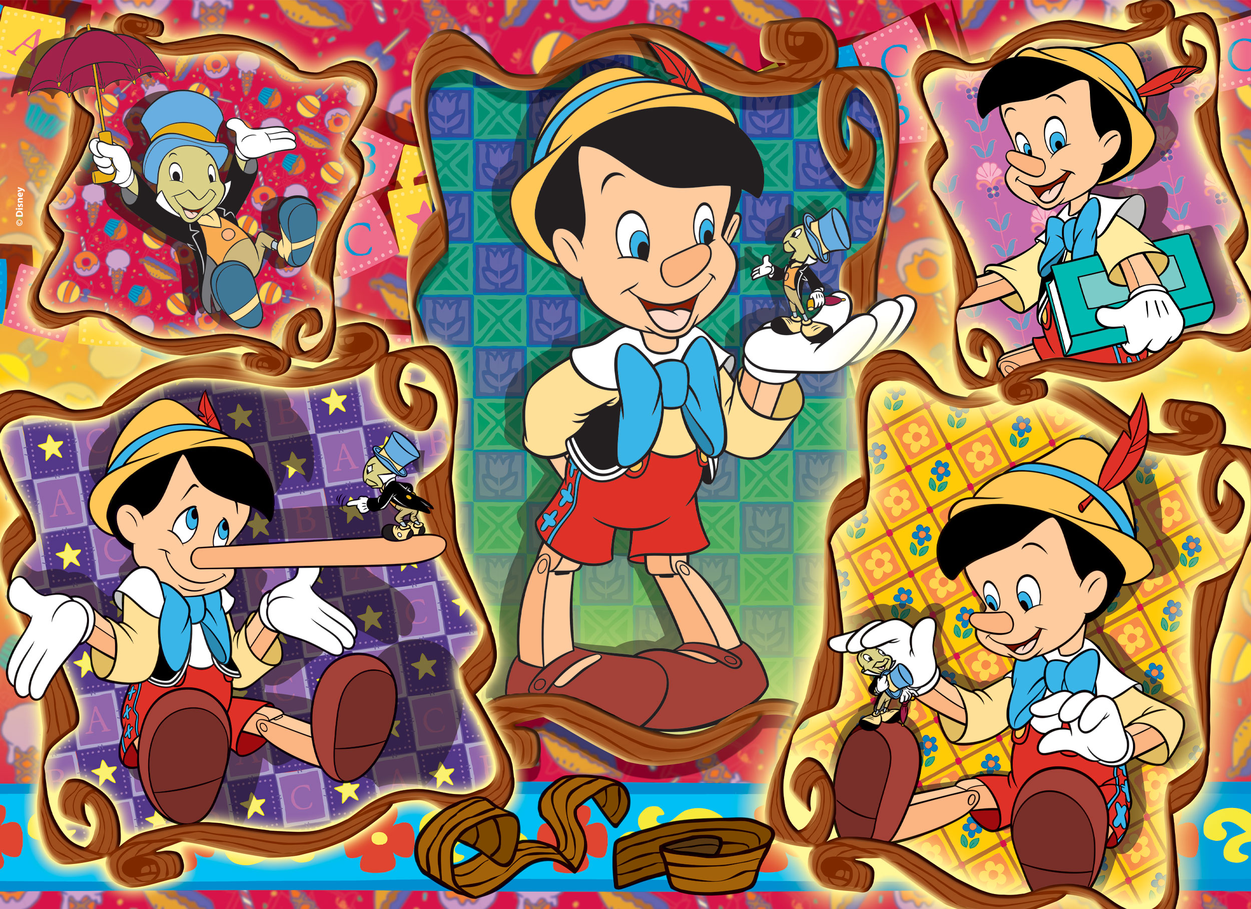 Lisciani Disney Maxi Floor 108 Pinocchio puzzle double-face