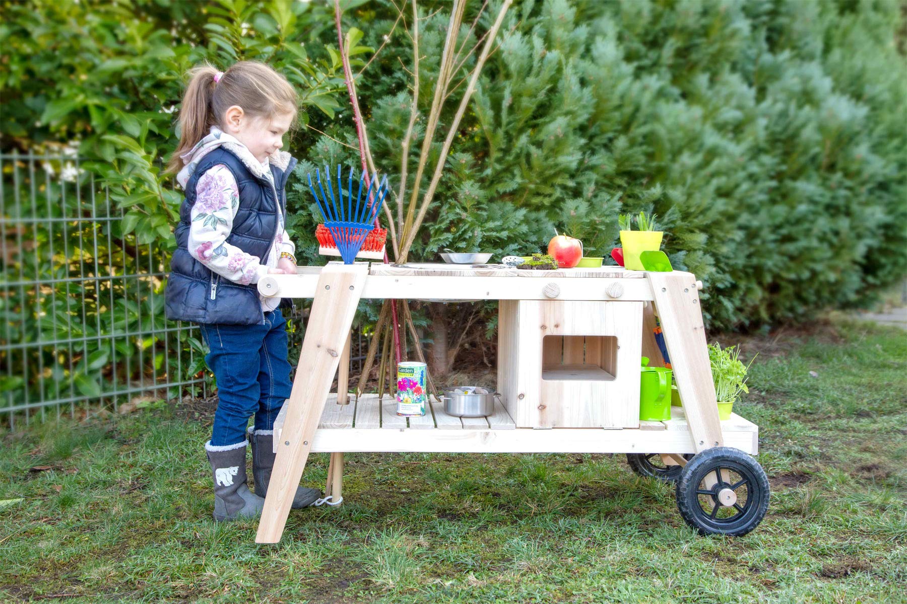 smallfoot cucina da esterno legno 3 anni con accessori